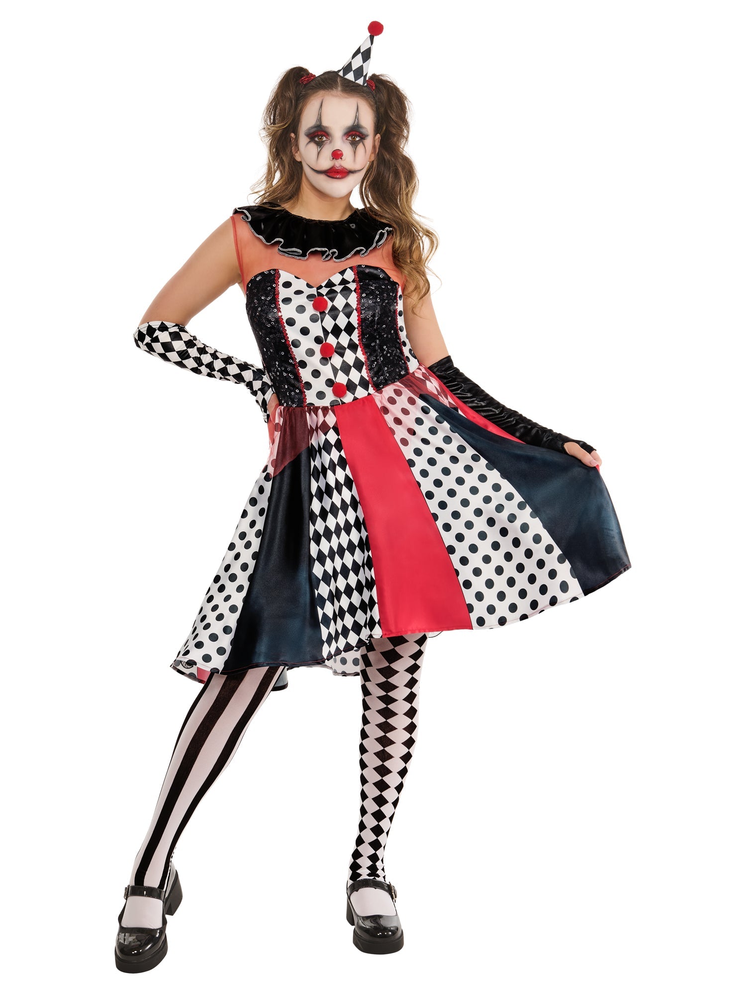 Monochrome Clown Dress