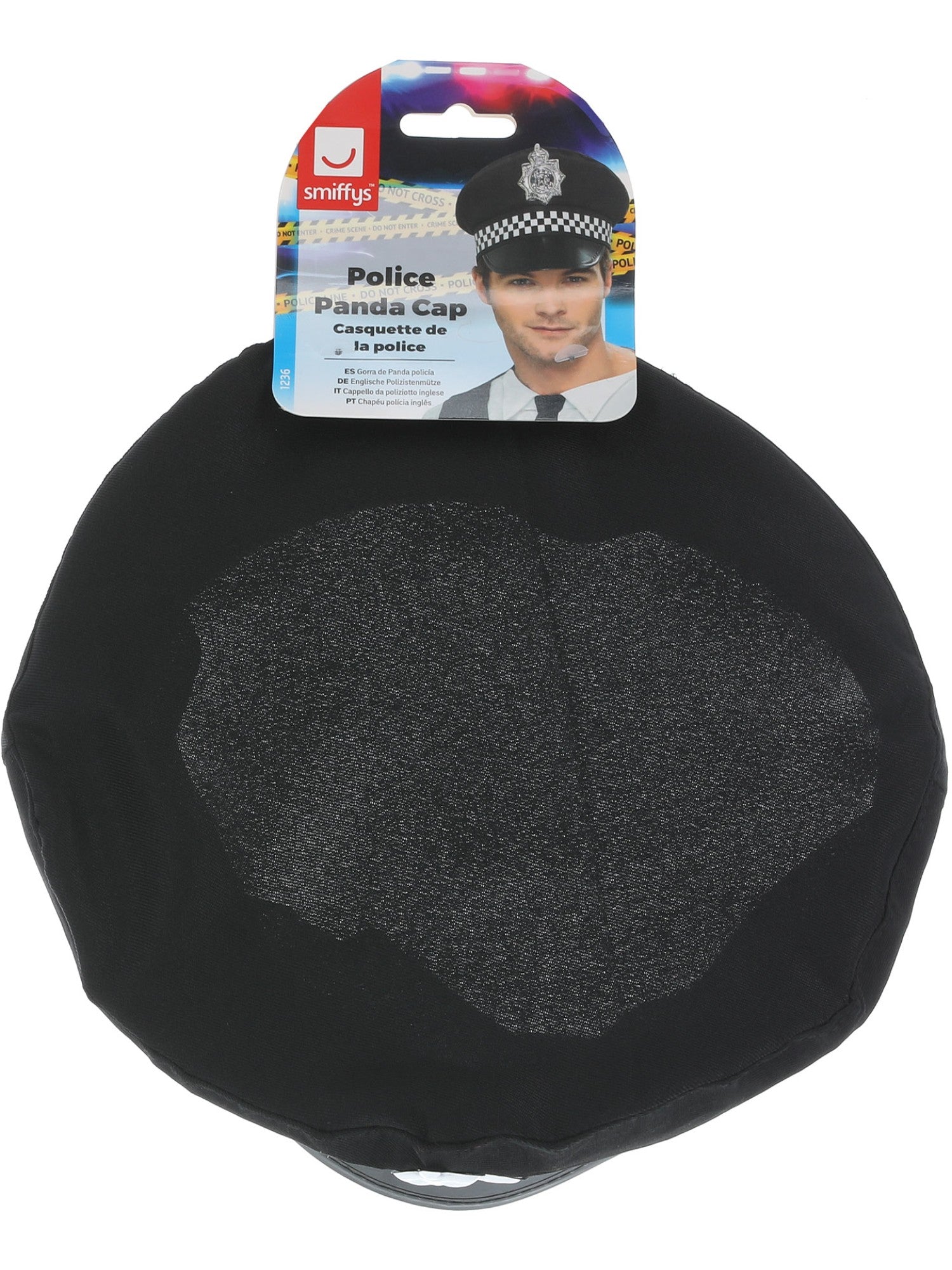 Polizei-Panda-Kappe, schwarz