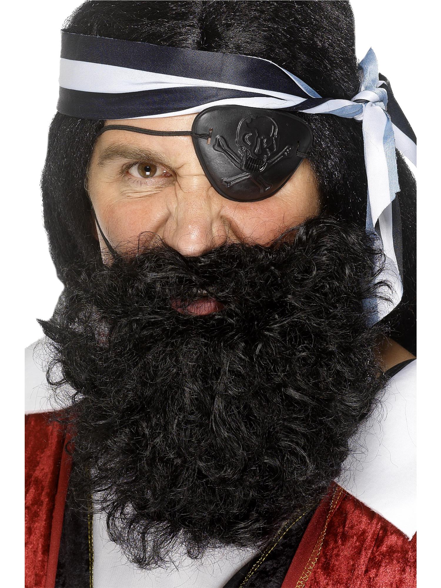 Luxus-Piratenbart, schwarz