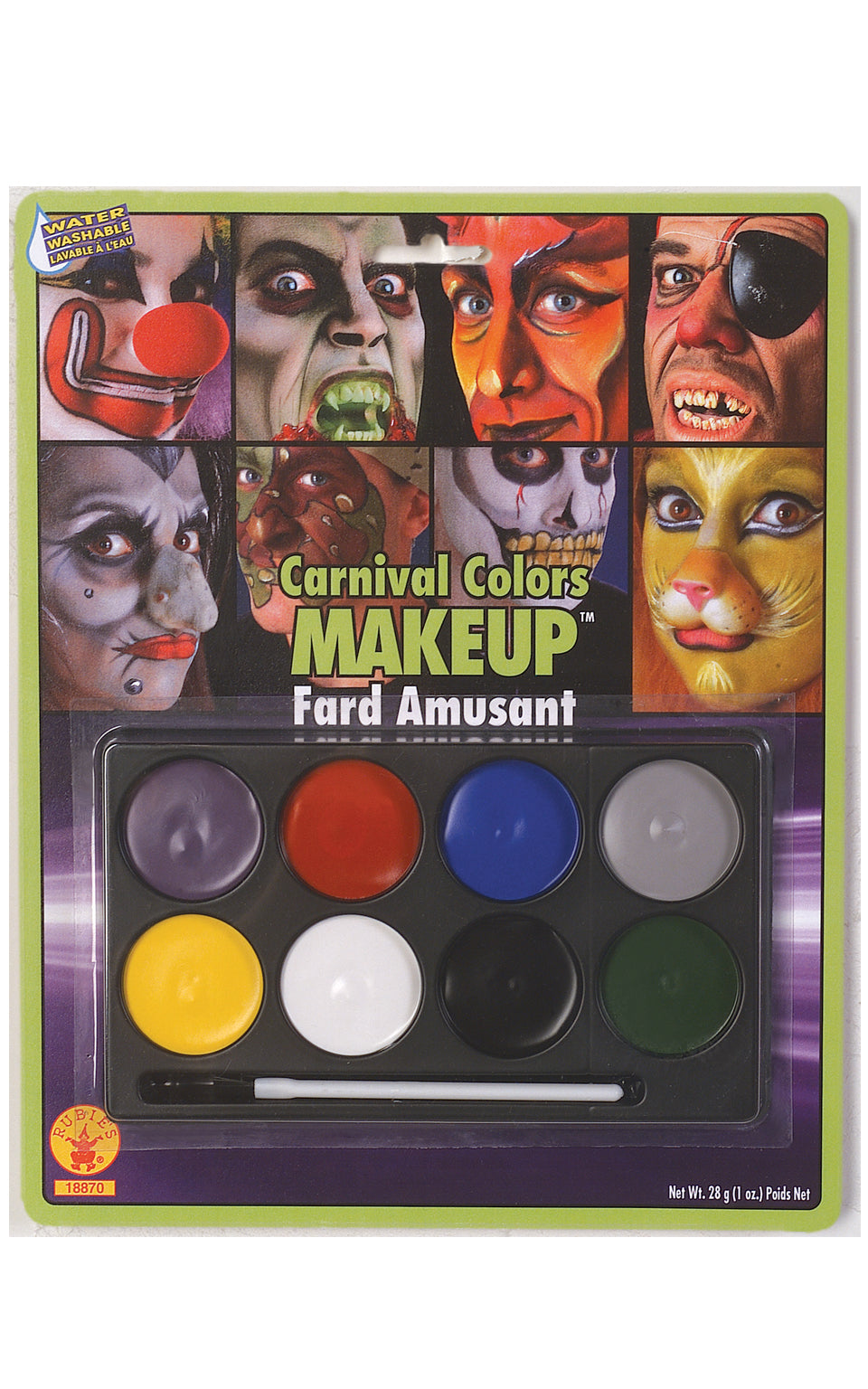 Carnaval kleuren make-up