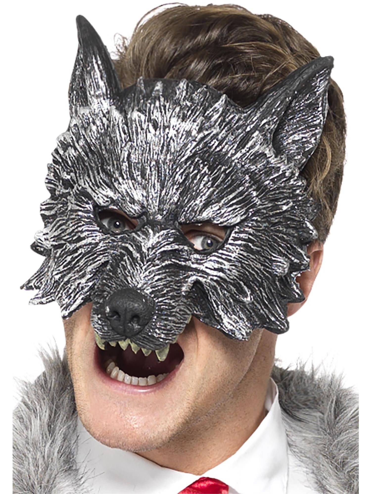 Deluxe Big Bad Wolf Mask, Grey