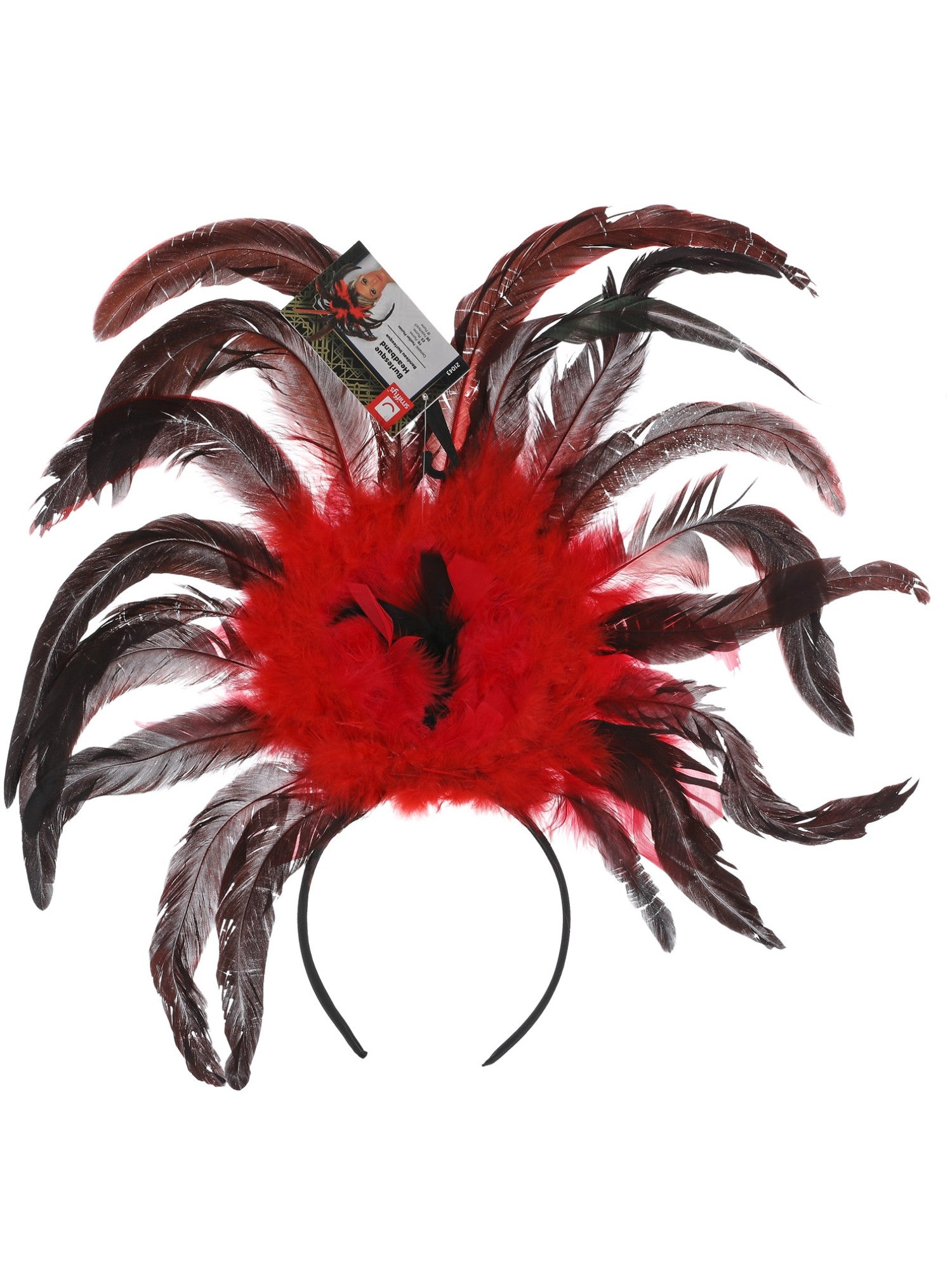 Burlesque Headband, Black & Red