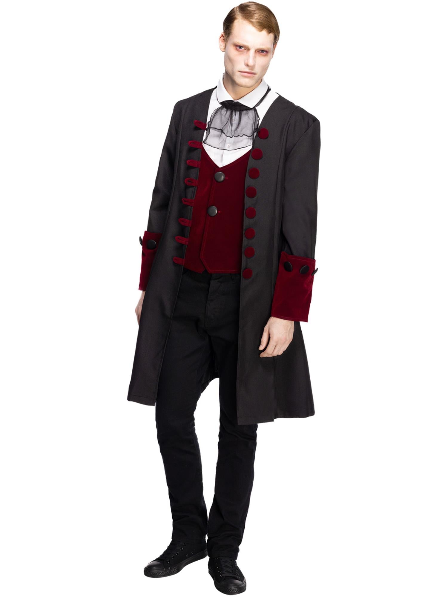Gothic-Vampir-Kostüm für Herren, schwarz