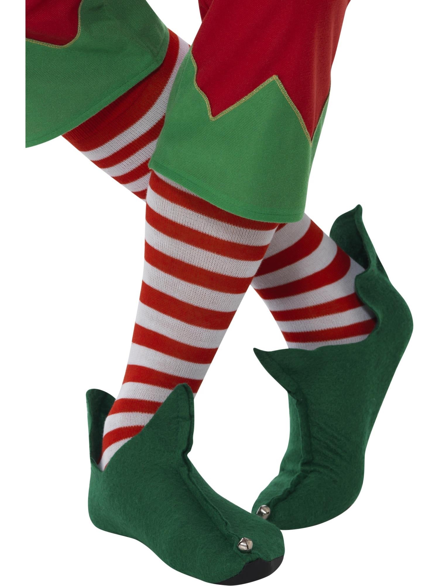 Striped Socks, Long, Red & White