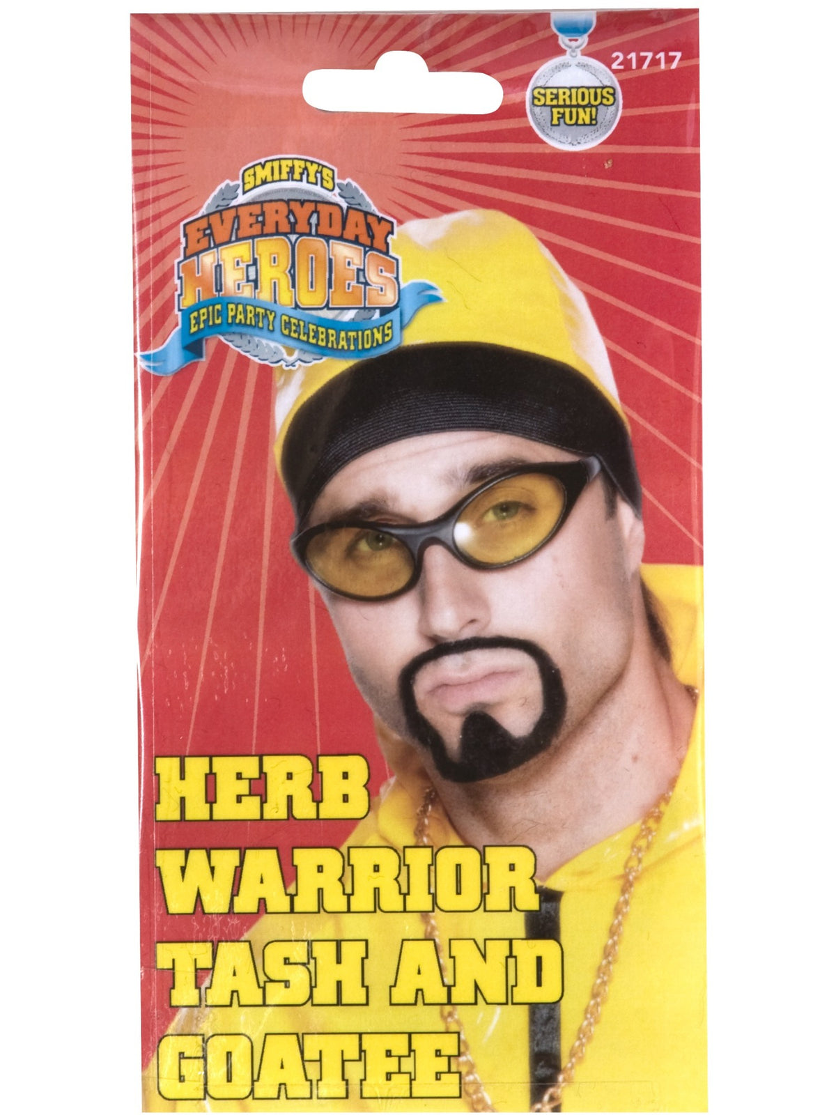Herb Warrior Tash & Goatee Beard Set, Black