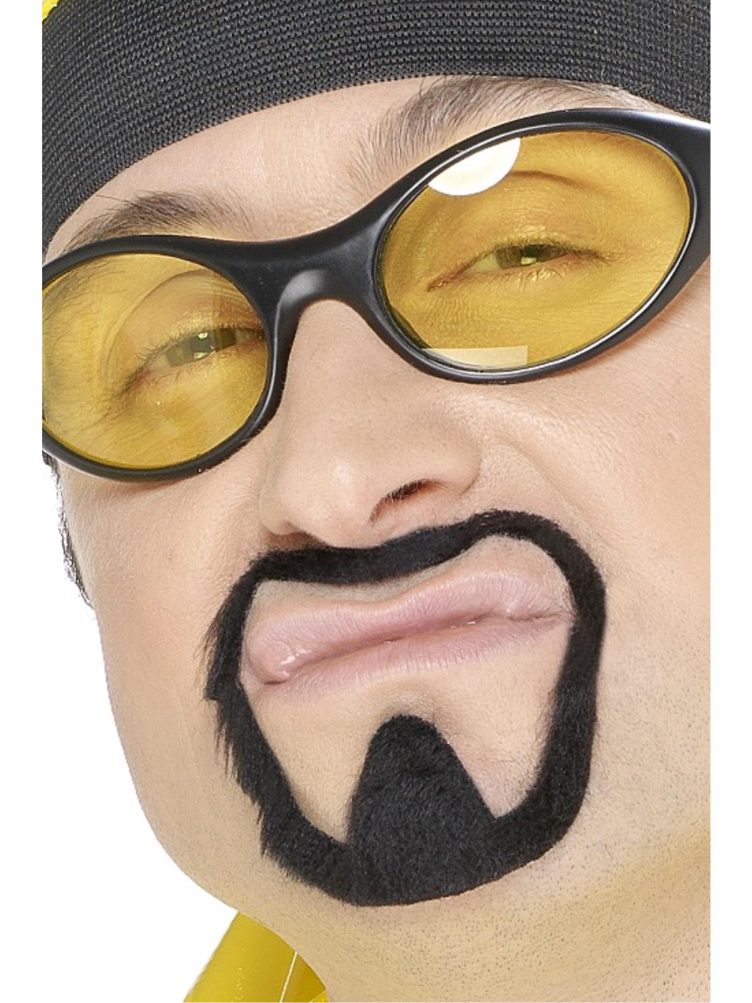 Herb Warrior Tash & Goatee Beard Set, Black