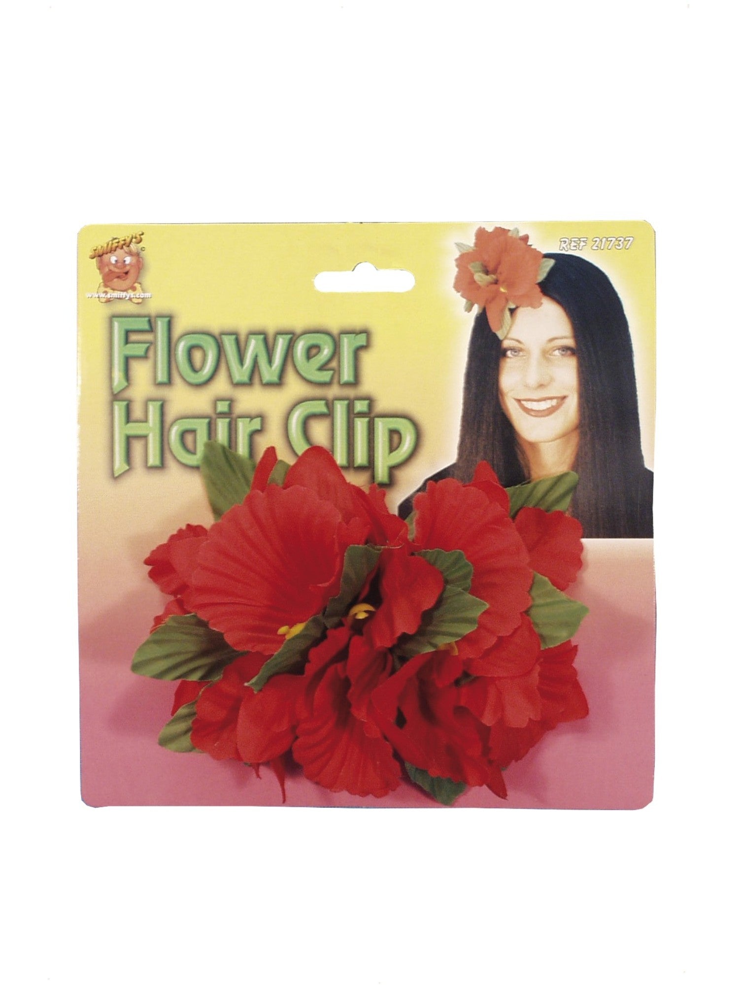 Haarspeld met Hawaiiaanse bloem, rood