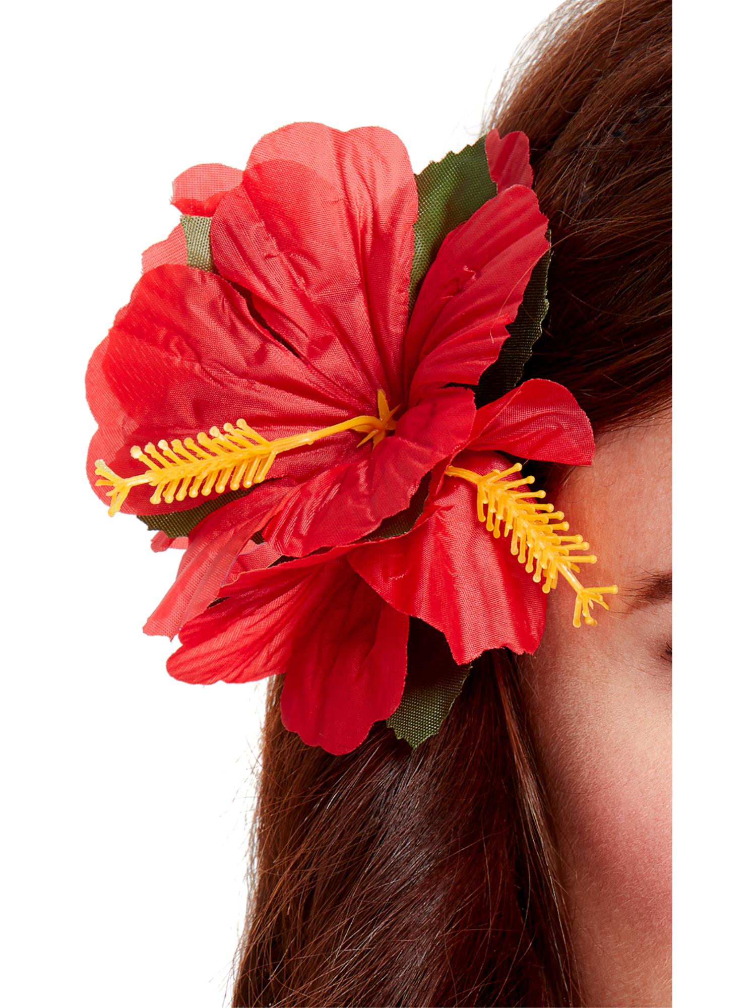 Haarspeld met Hawaiiaanse bloem, rood
