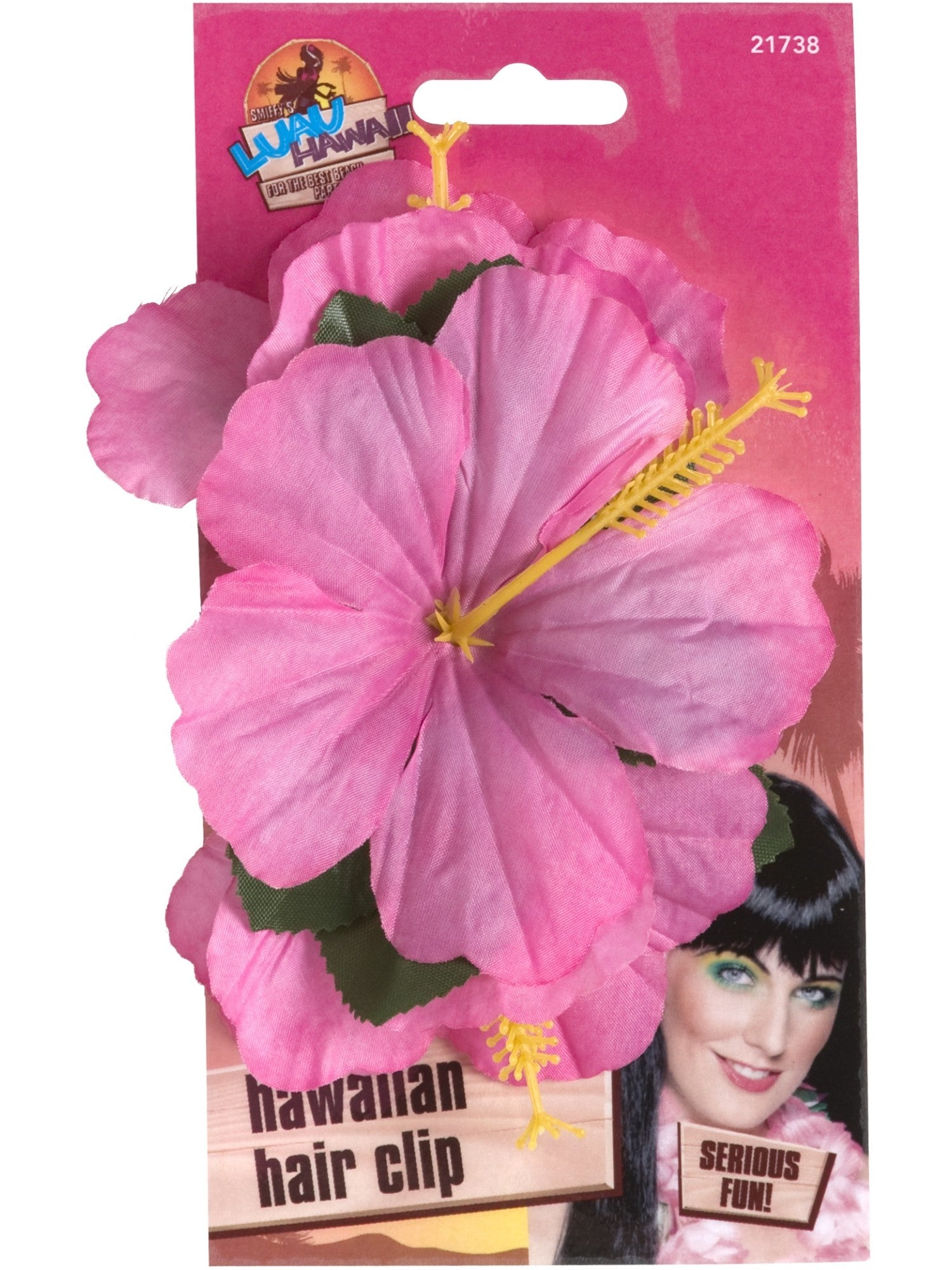 Haarspeld met Hawaiiaanse bloemen, roze