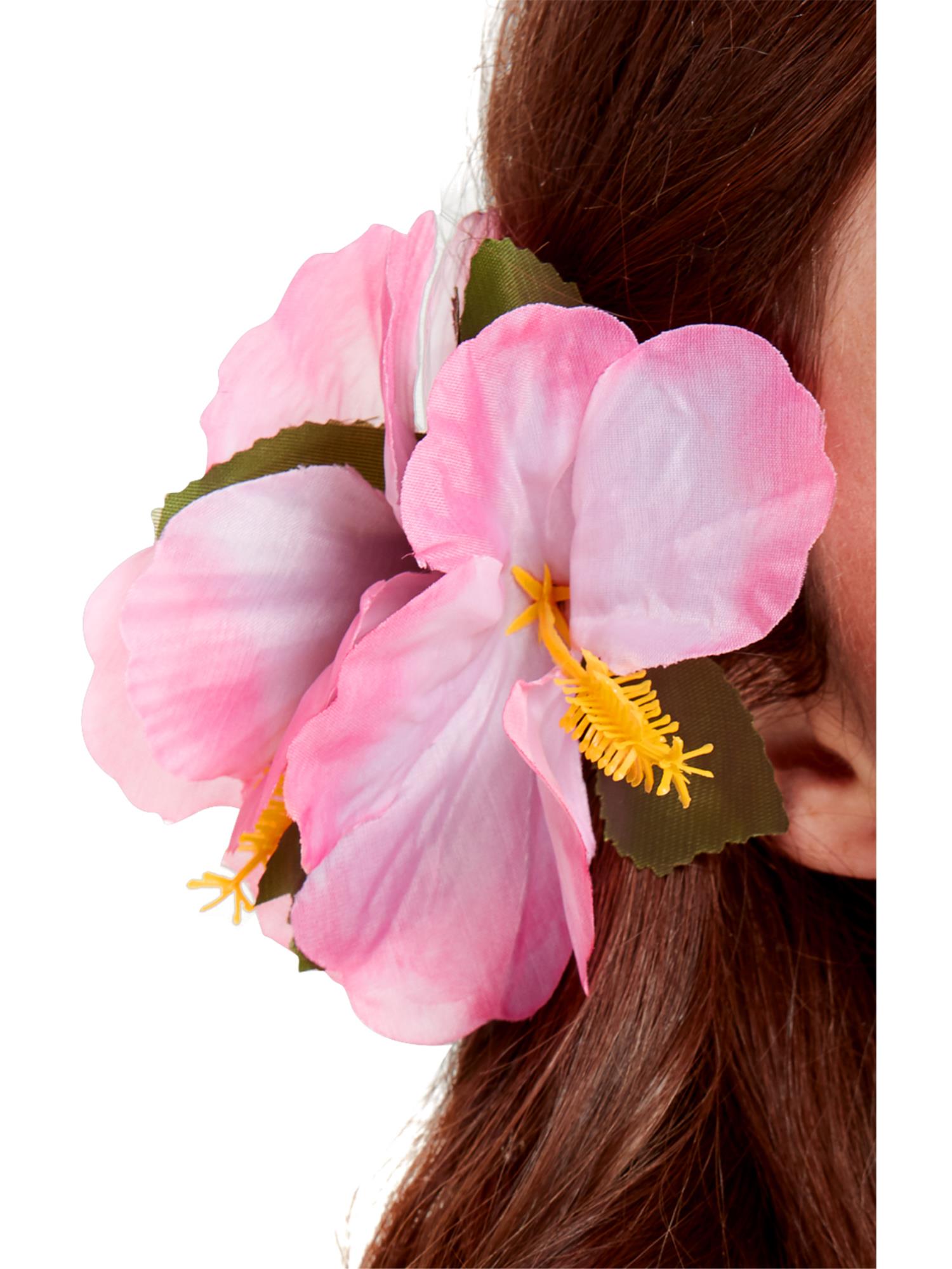 Haarspeld met Hawaiiaanse bloemen, roze