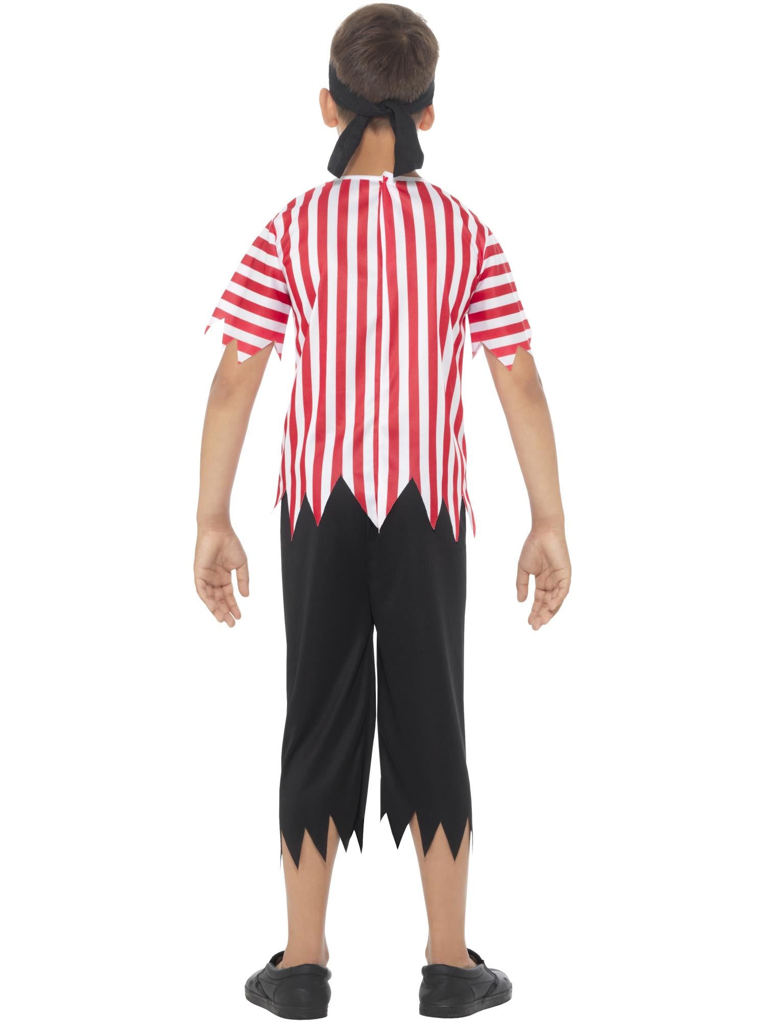 Jolly Pirate Boy  Costume, Red & White