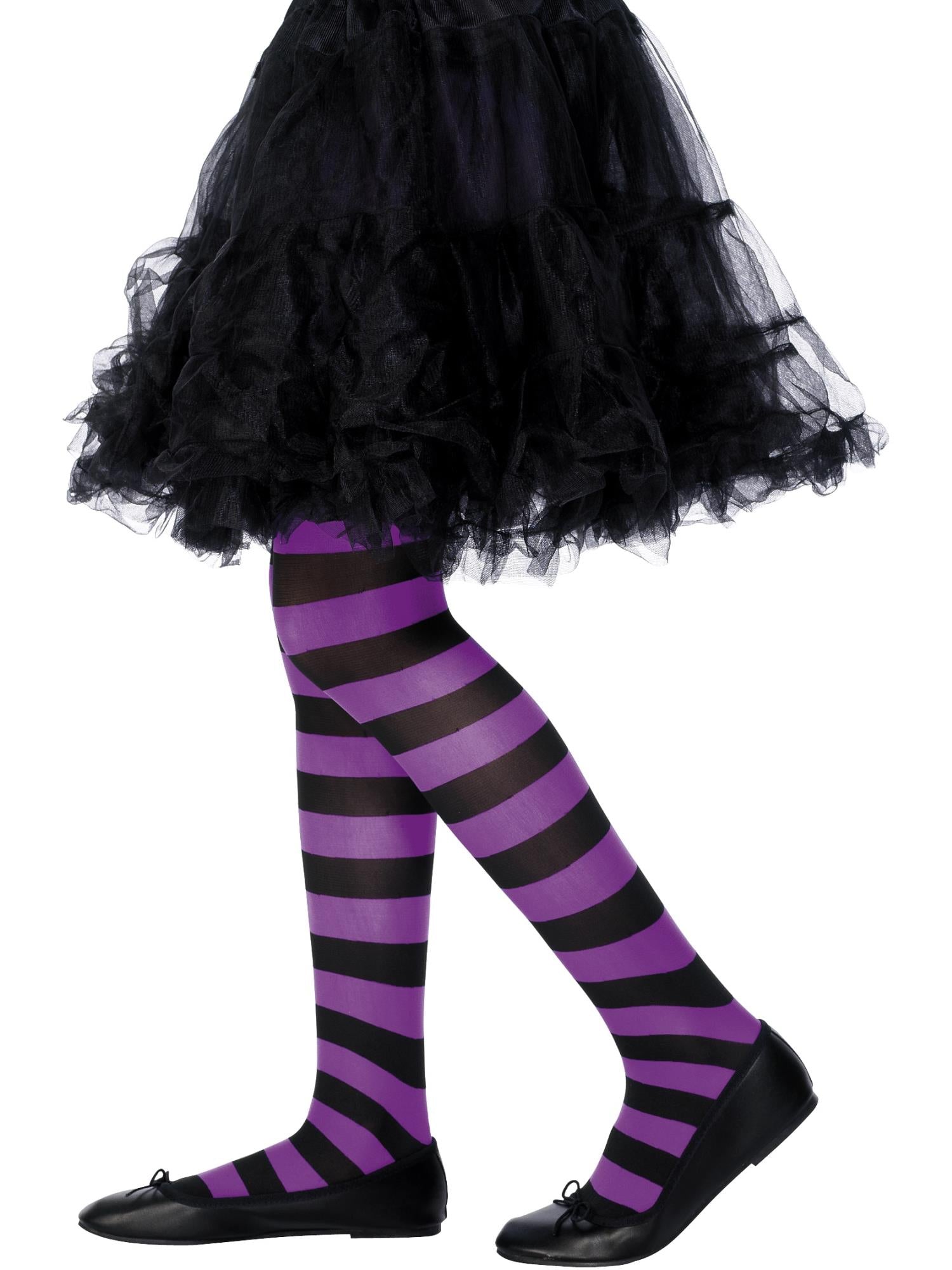 Tights, Purple & Black
