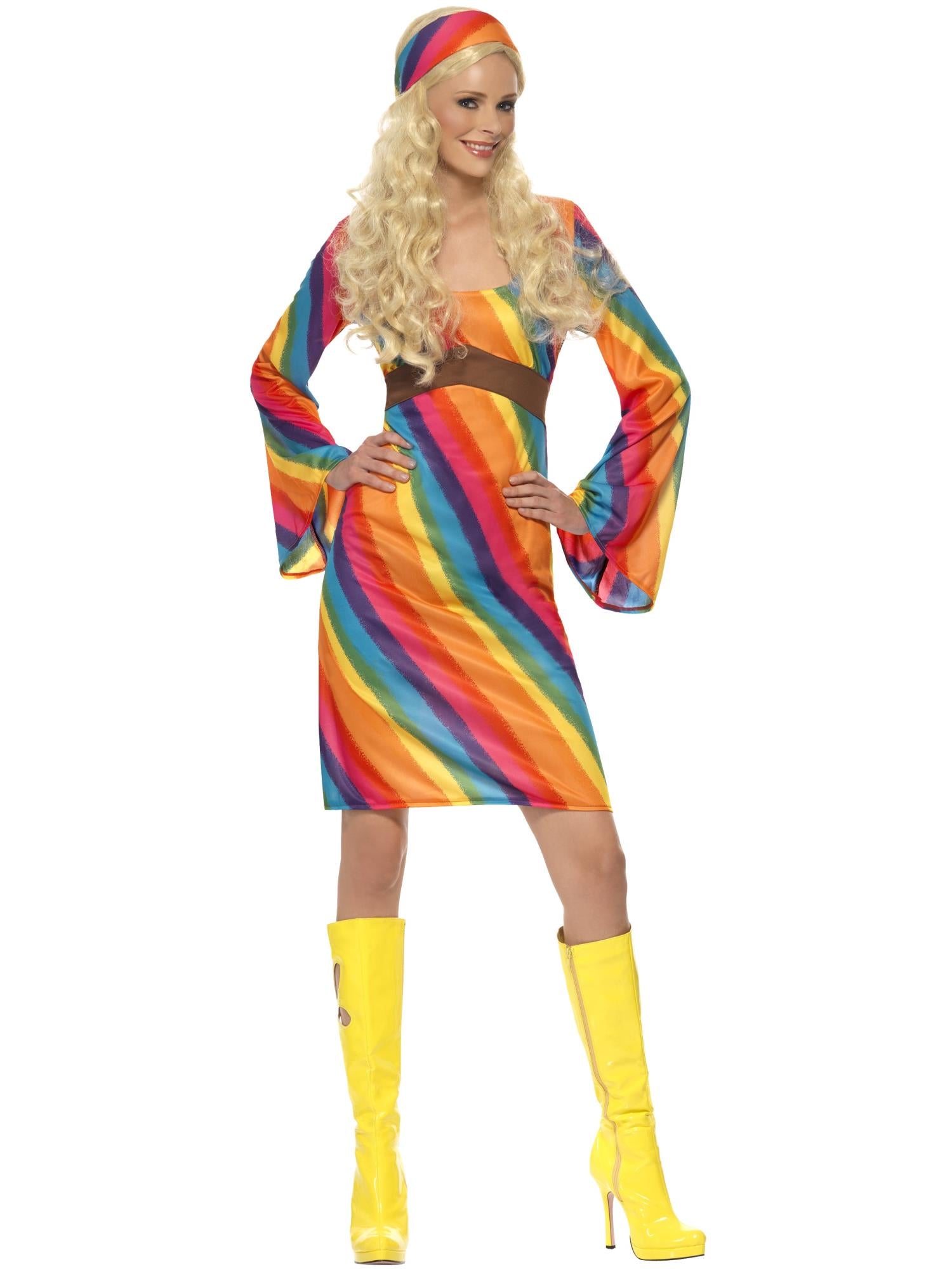 Regenbogen-Hippie-Kostüm, mehrfarbig
