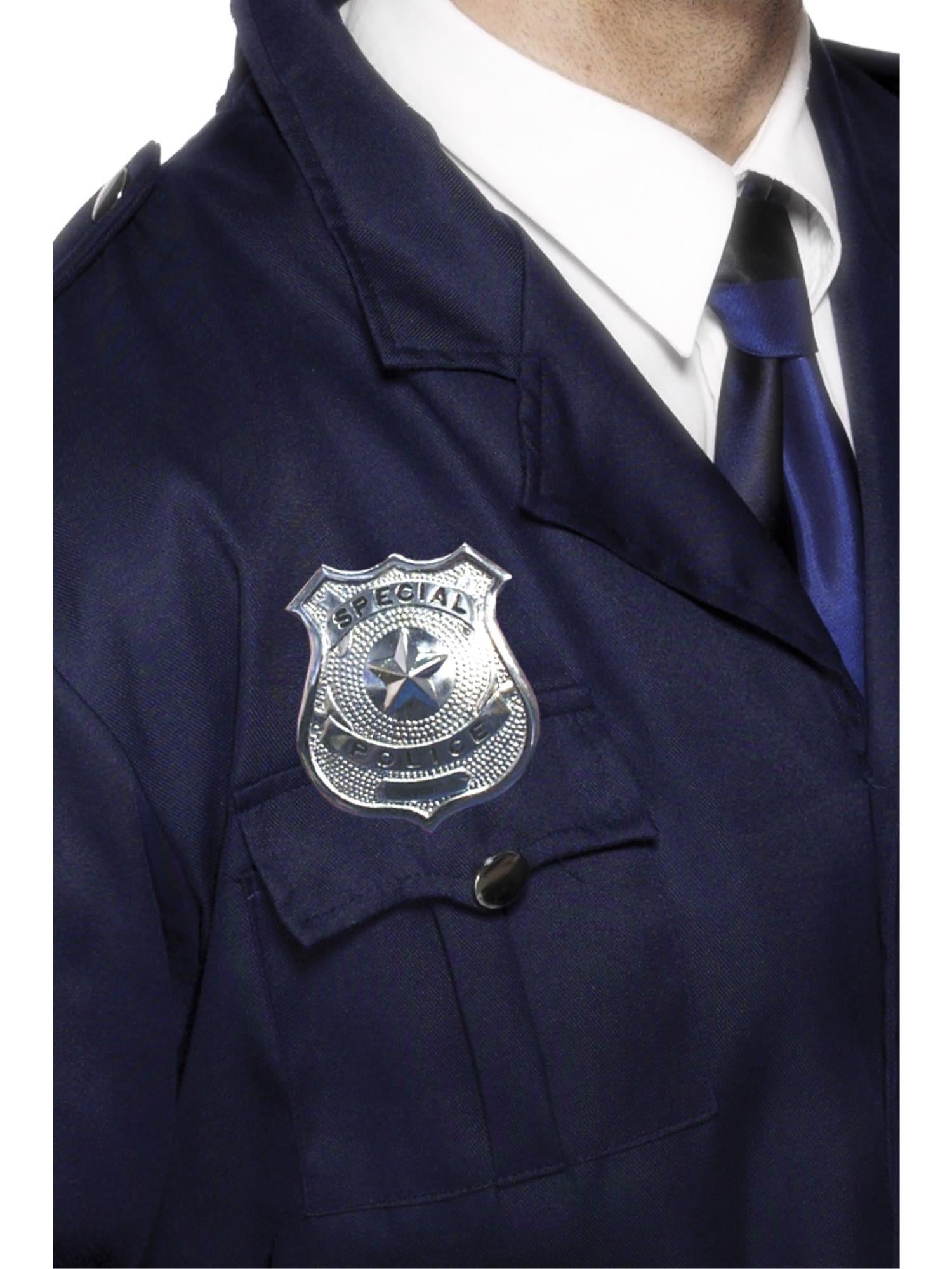 Metalen politie-insigne, zilver