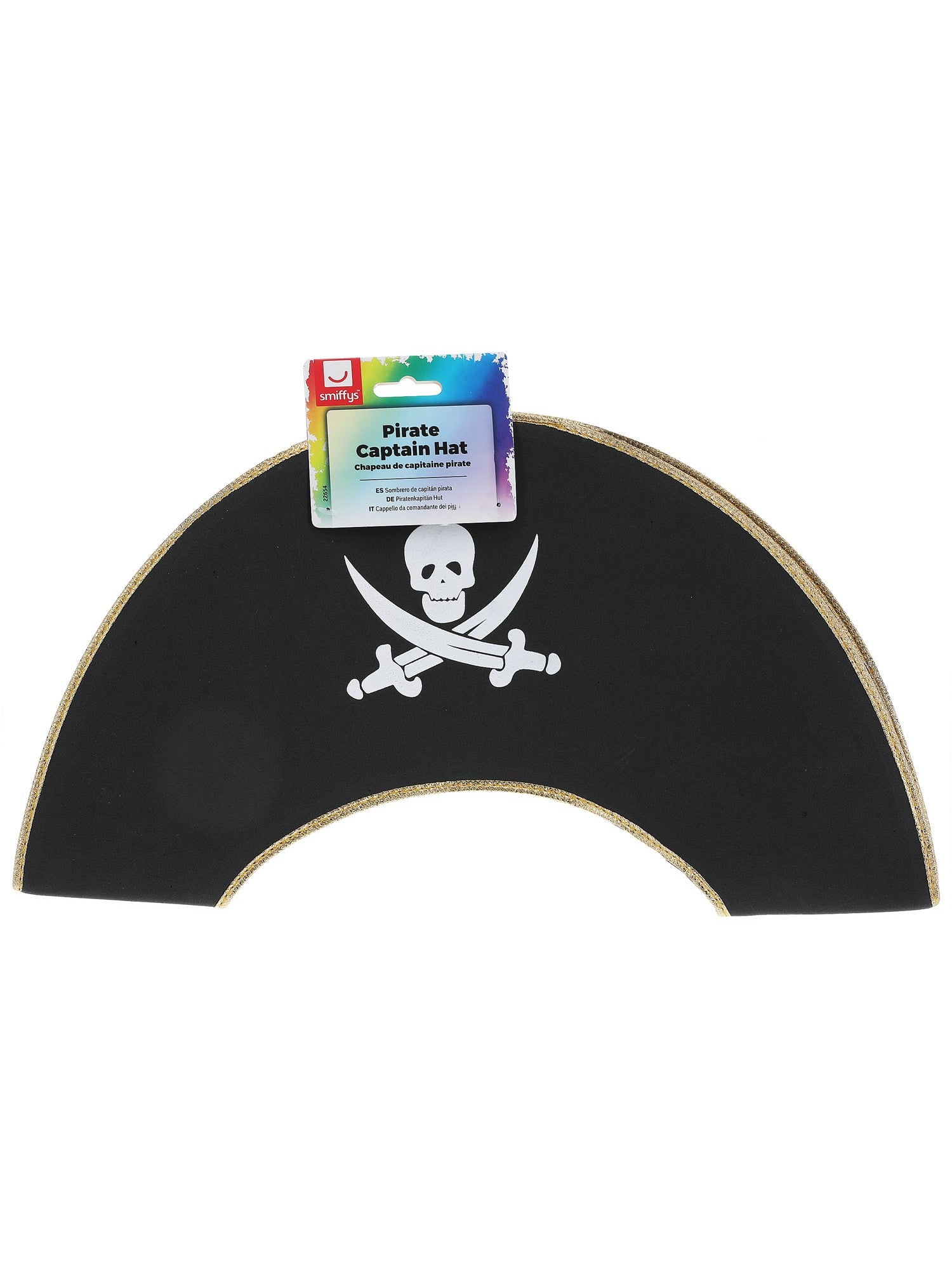 Piratenkapitänsmütze, schwarz