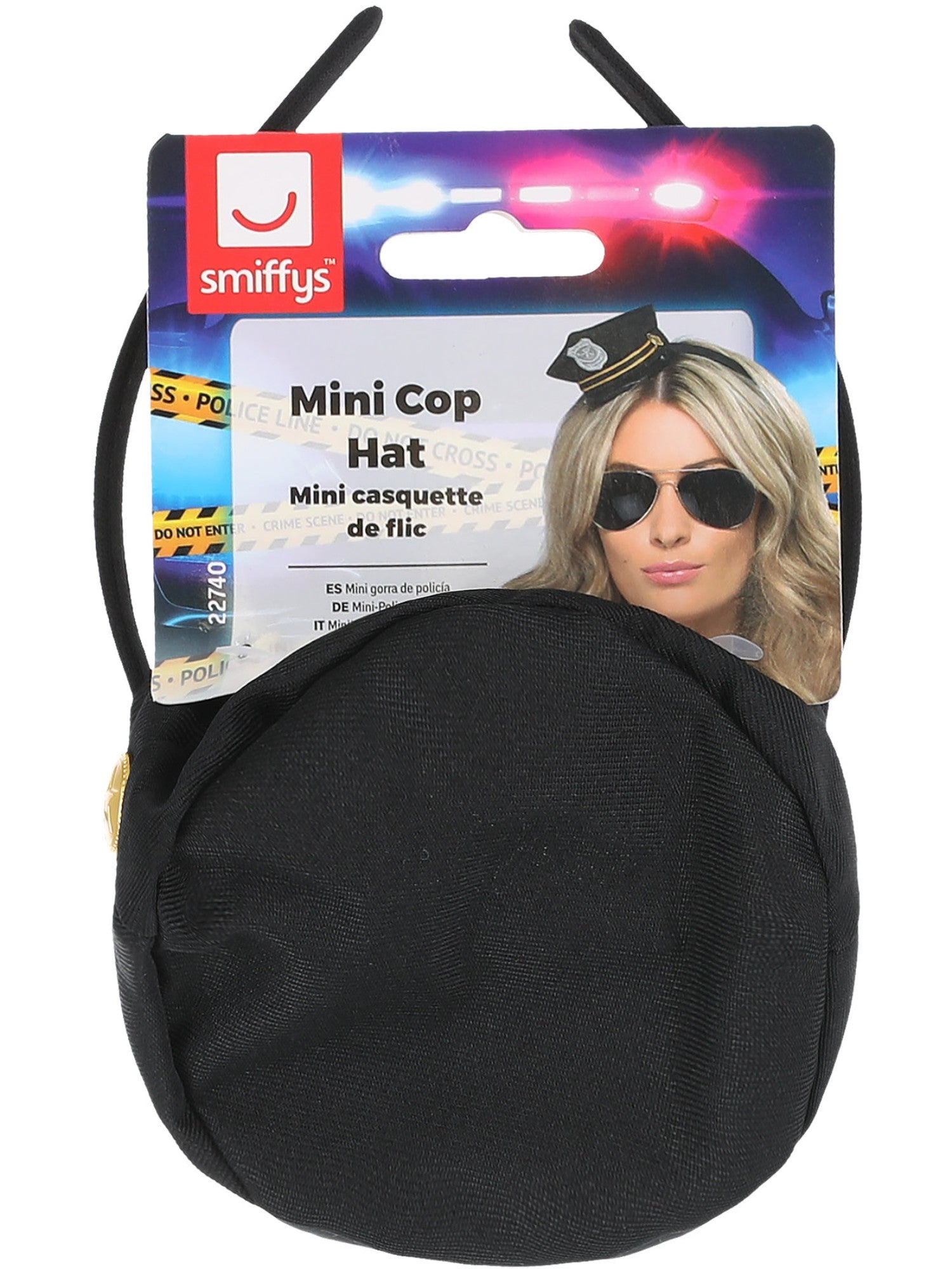Mini-Polizeimütze, schwarz