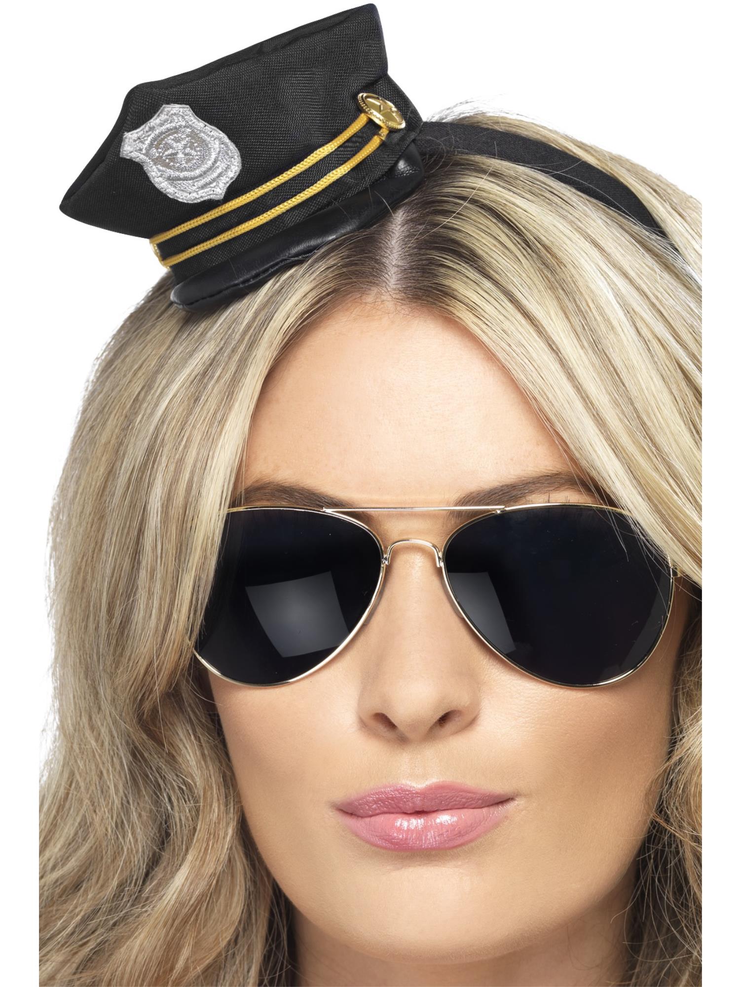Mini-Polizeimütze, schwarz