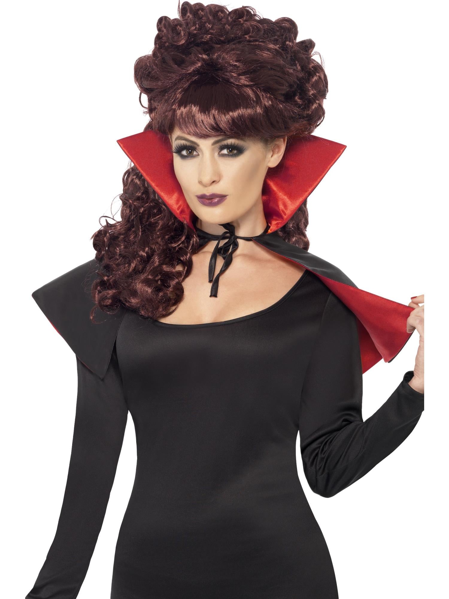 Mini-Vamp-Cape, schwarz und rot