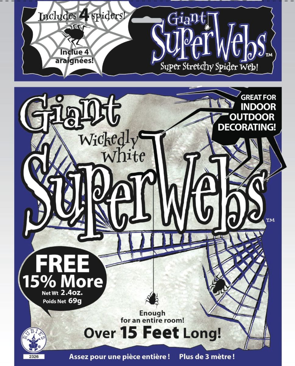60 Gram White Spiderwebs