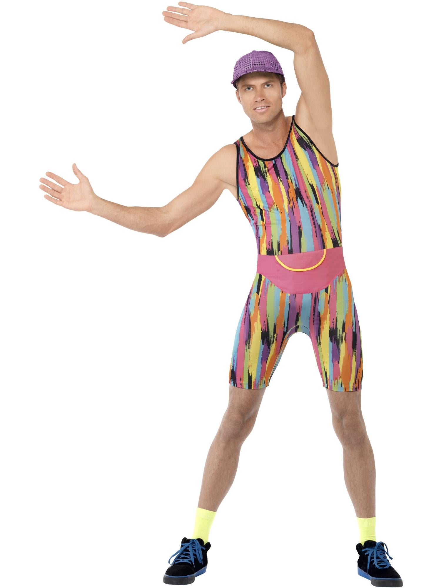 Kostuum voor aerobicsinstructeur, veelkleurig