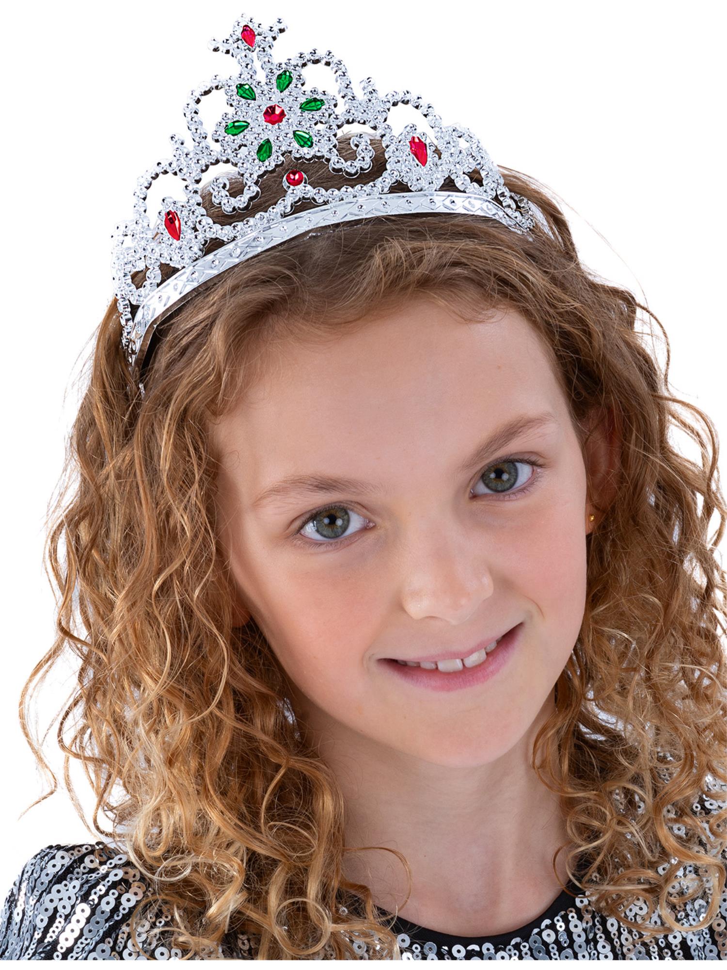 Flower Jewelled Tiara, Silver