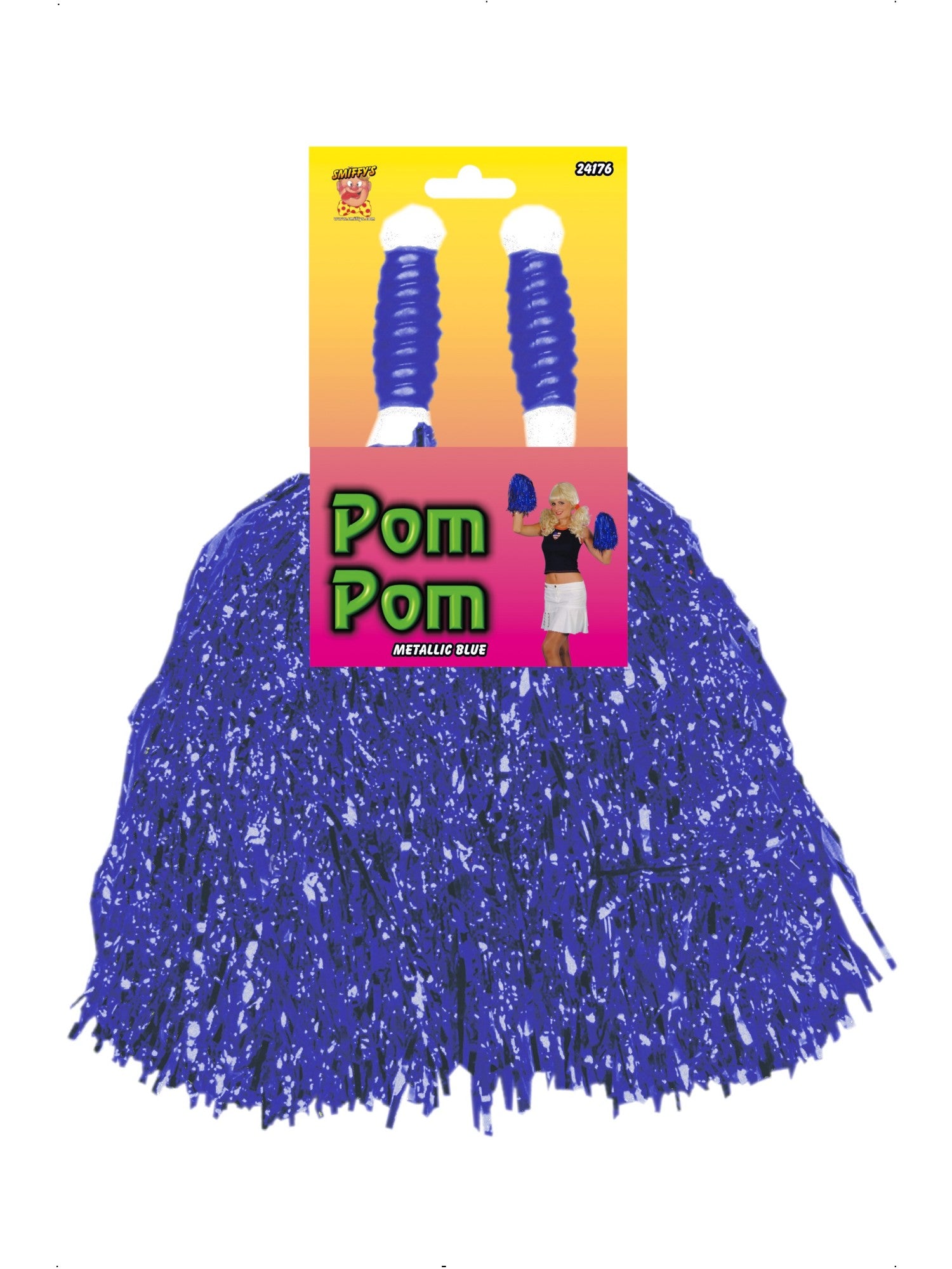 Pom Poms Metallic, Blue