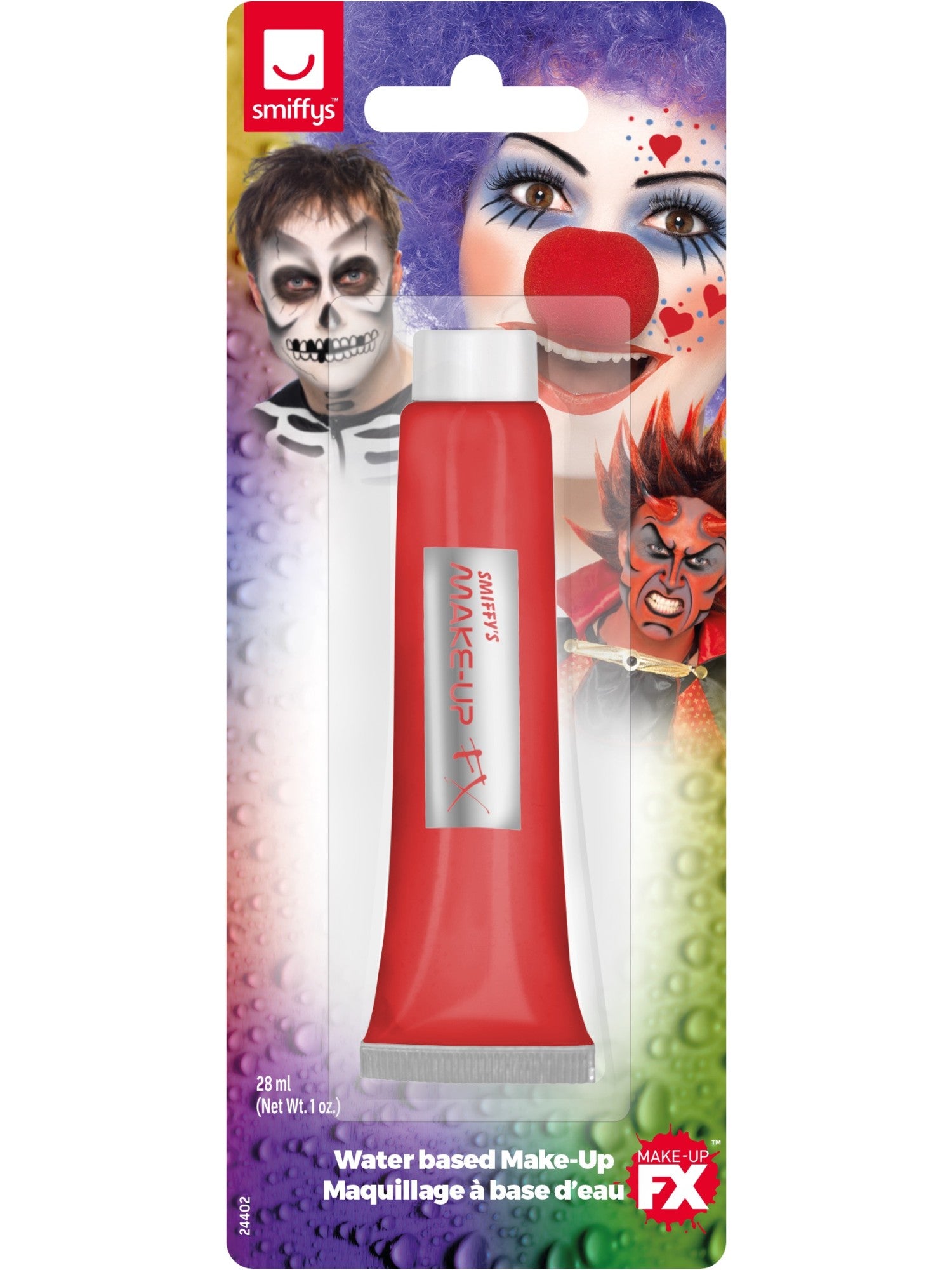Smiffys Make-Up FX, Aqua Cream Make-Up, Rot