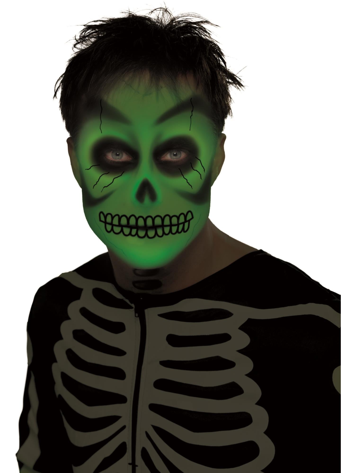 Smiffys Make-Up FX, Aqua Cream Make-up, Glow in the