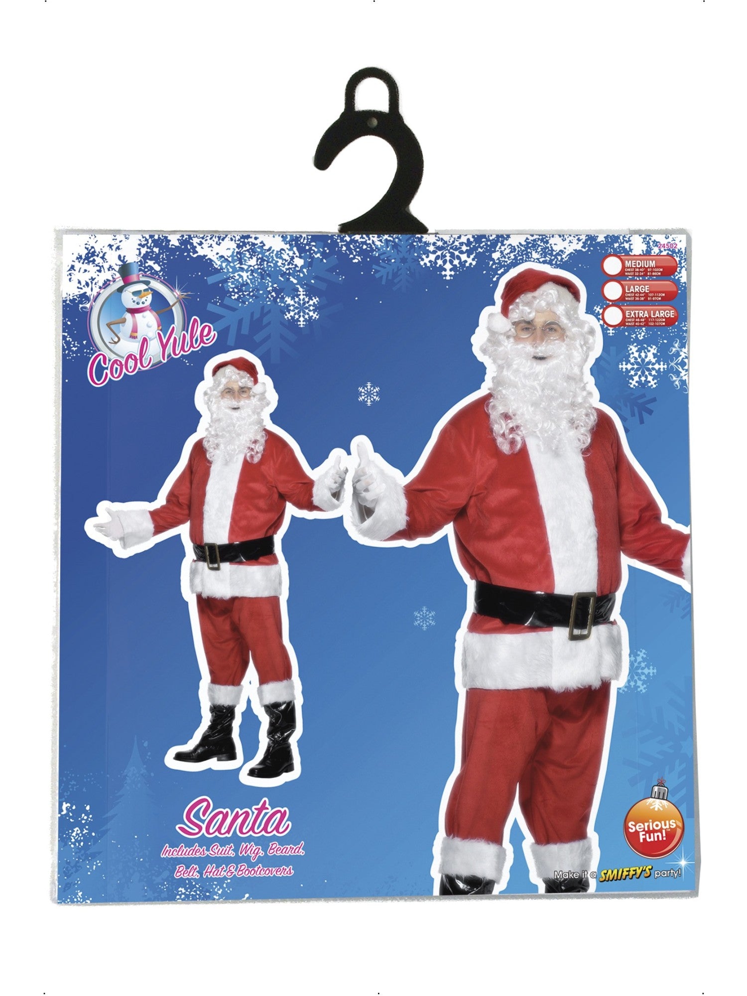 Luxus-Weihnachtsmannkostüm, rot