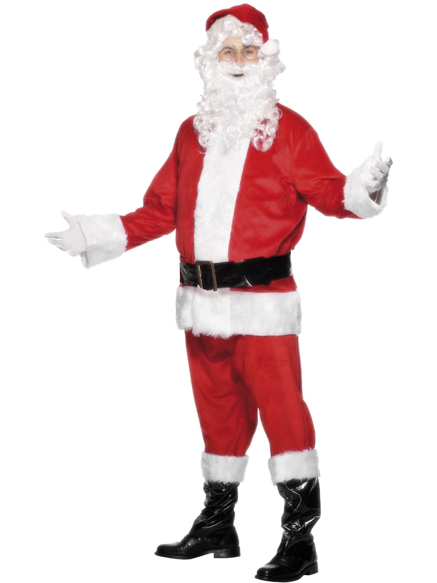 Luxus-Weihnachtsmannkostüm, rot
