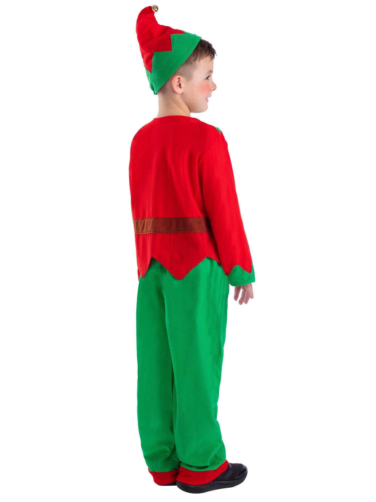 Elfenkostuum, rood en groen