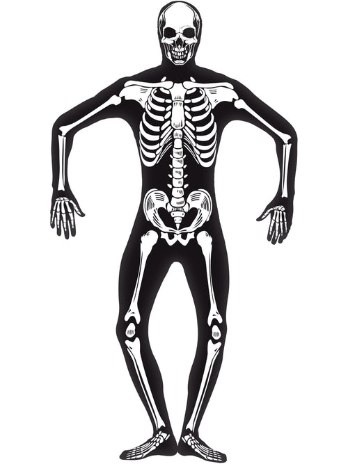 Skeleton Second Skin Costume, Black