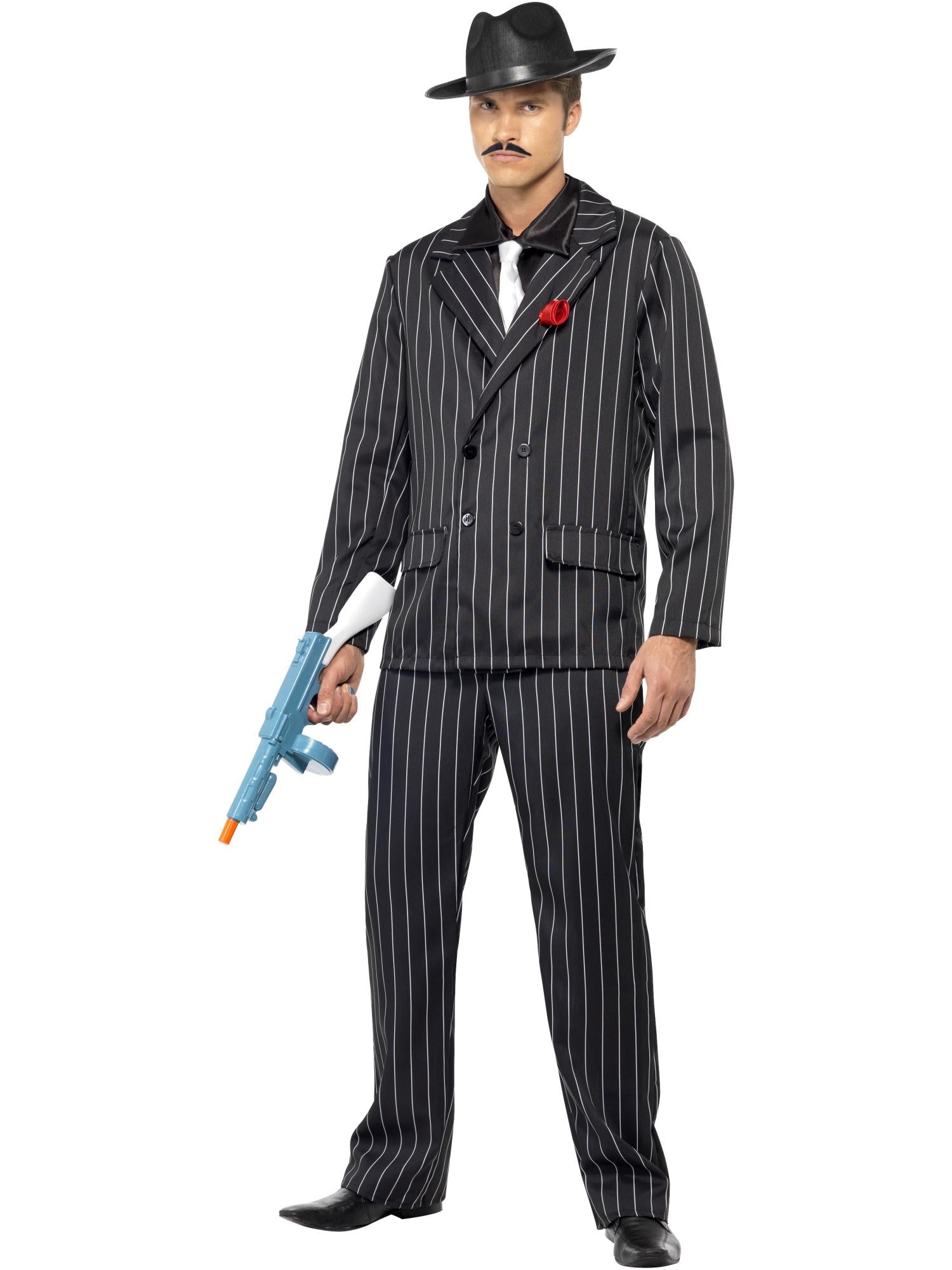 Zoot Suit Costume, Male, Black