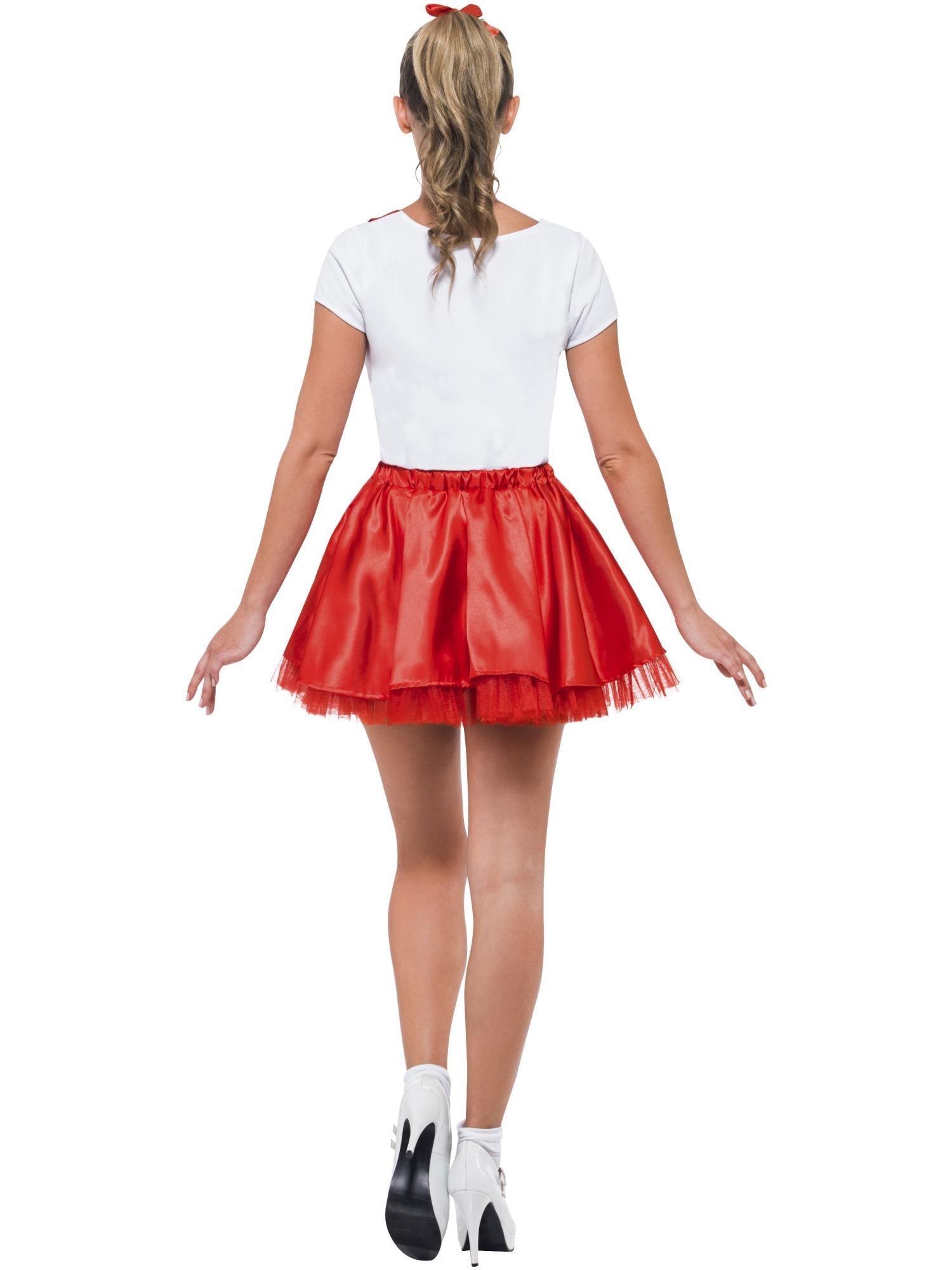 Sandy Cheerleader Costume, Red & White