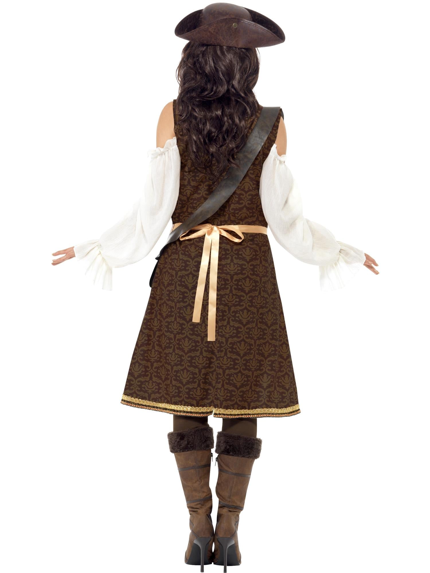 High Seas Pirate Wench Costume, Brown