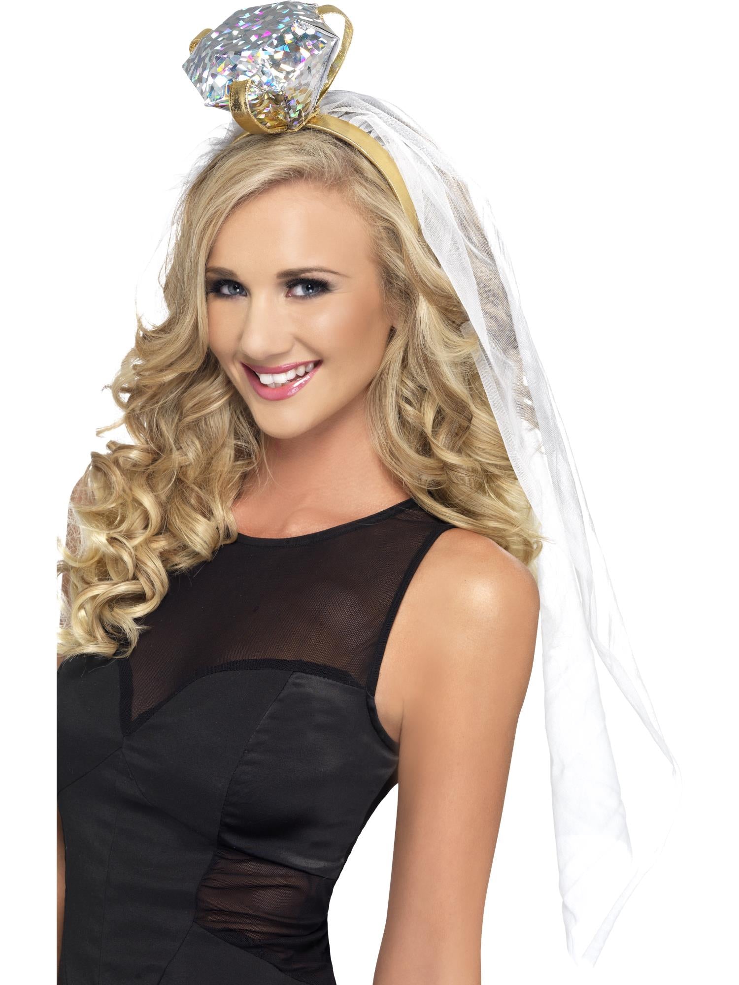 Hen Night Ring Headband, White