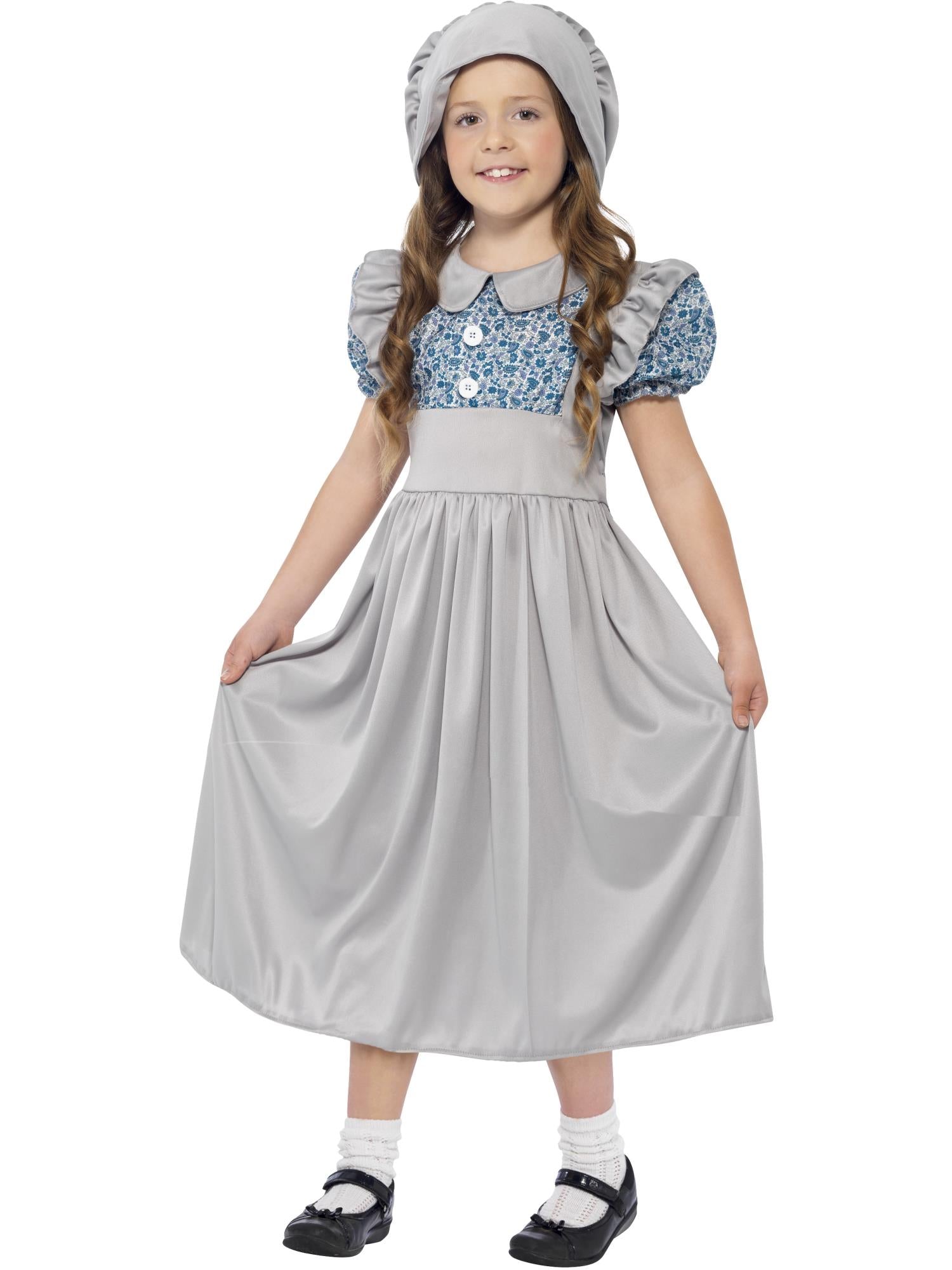 Victorian School Girl Costume, Grey