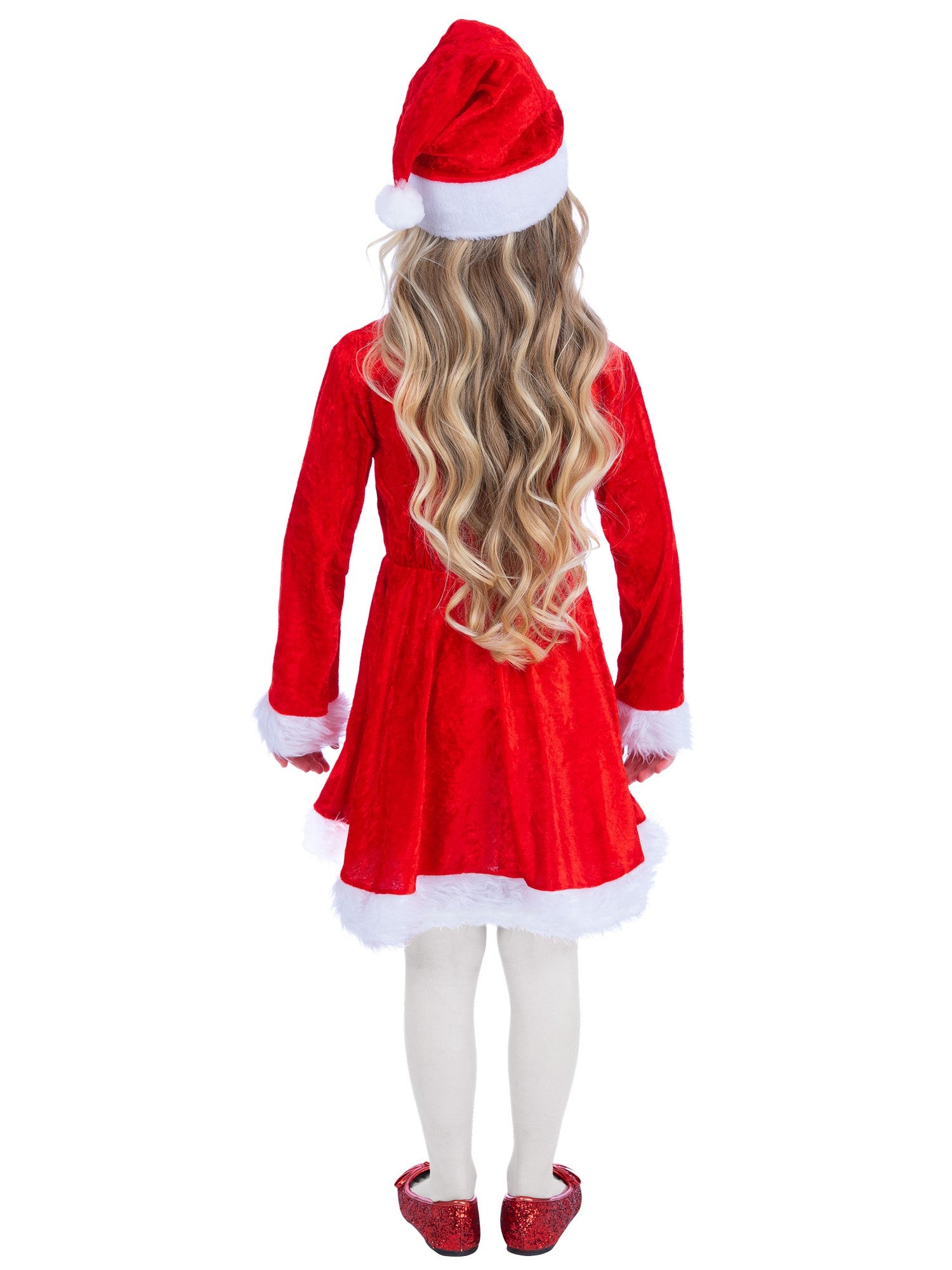 Mini Miss Santa Costume, Red