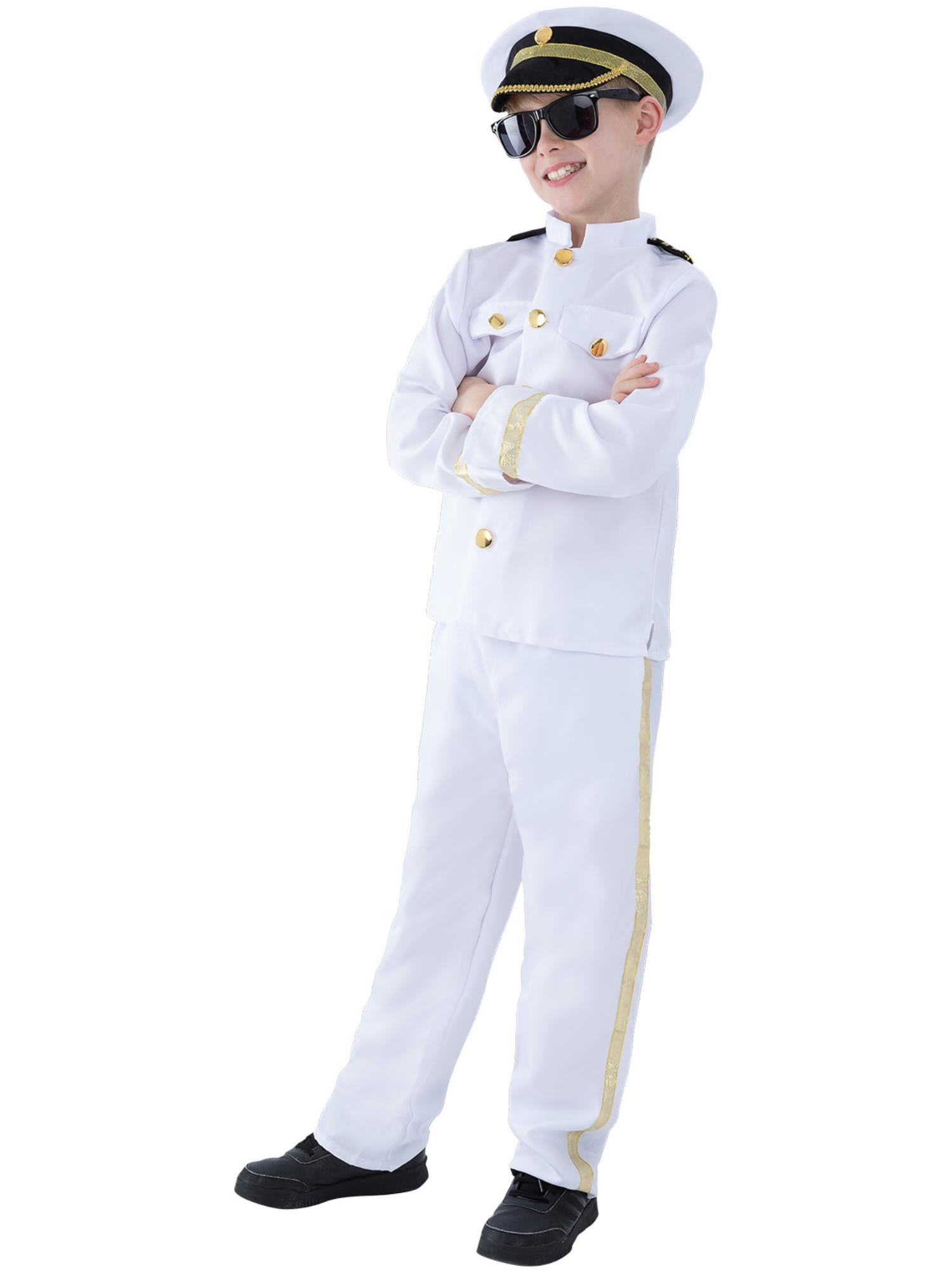 Captain Costume, Child, White