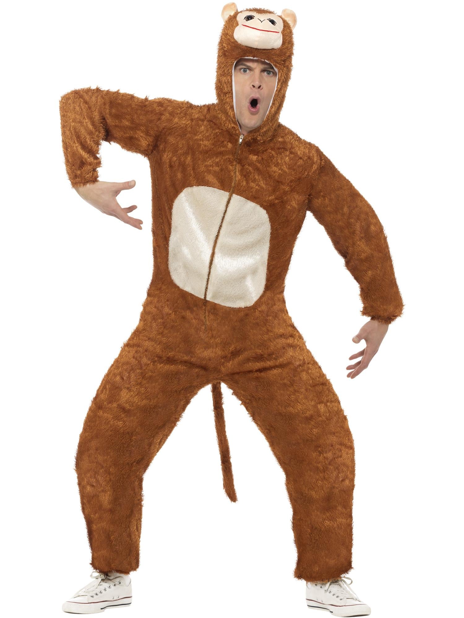 Monkey Costume, Adult, Brown