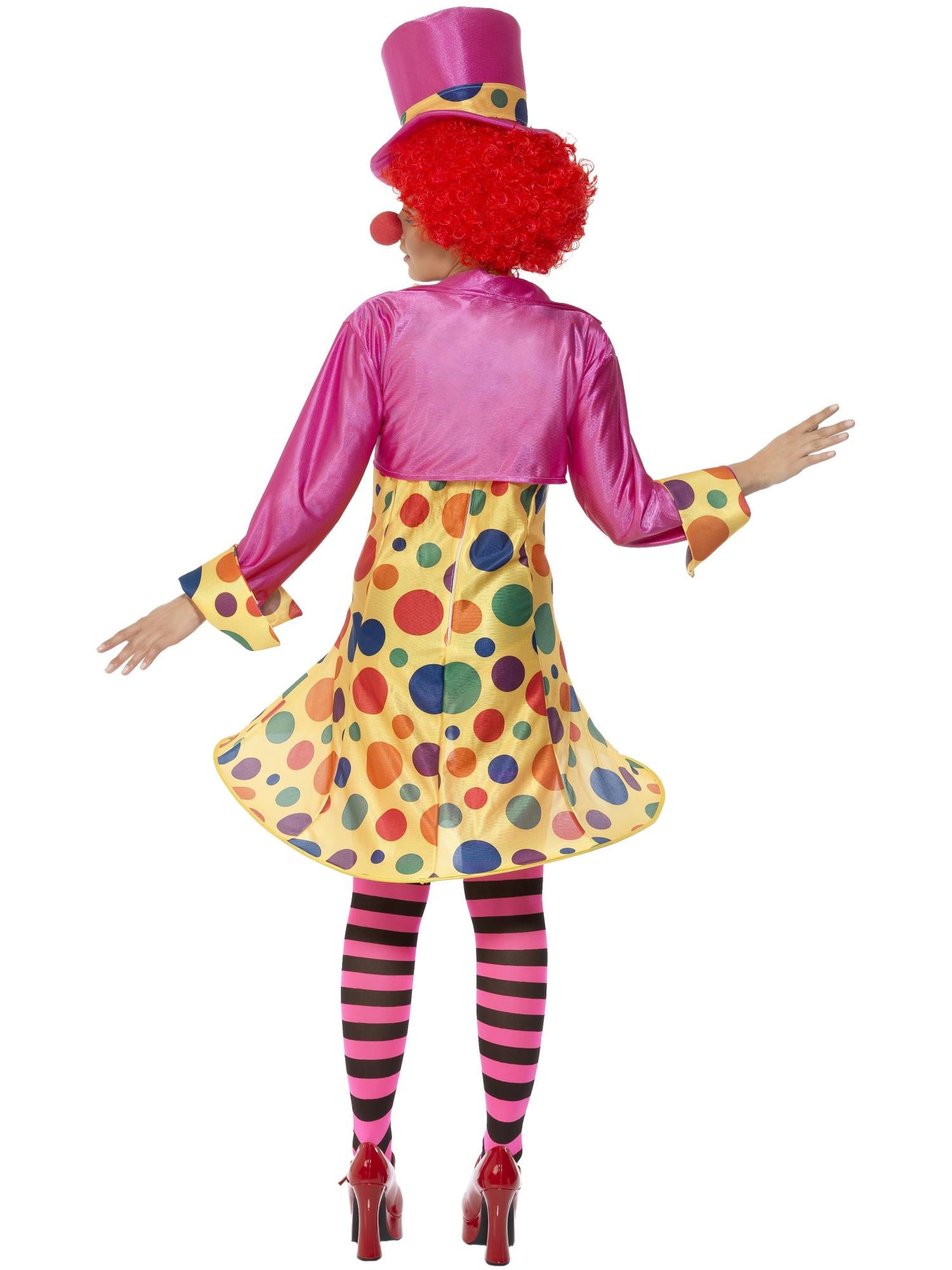 Clown Lady Costume, Multi-Coloured