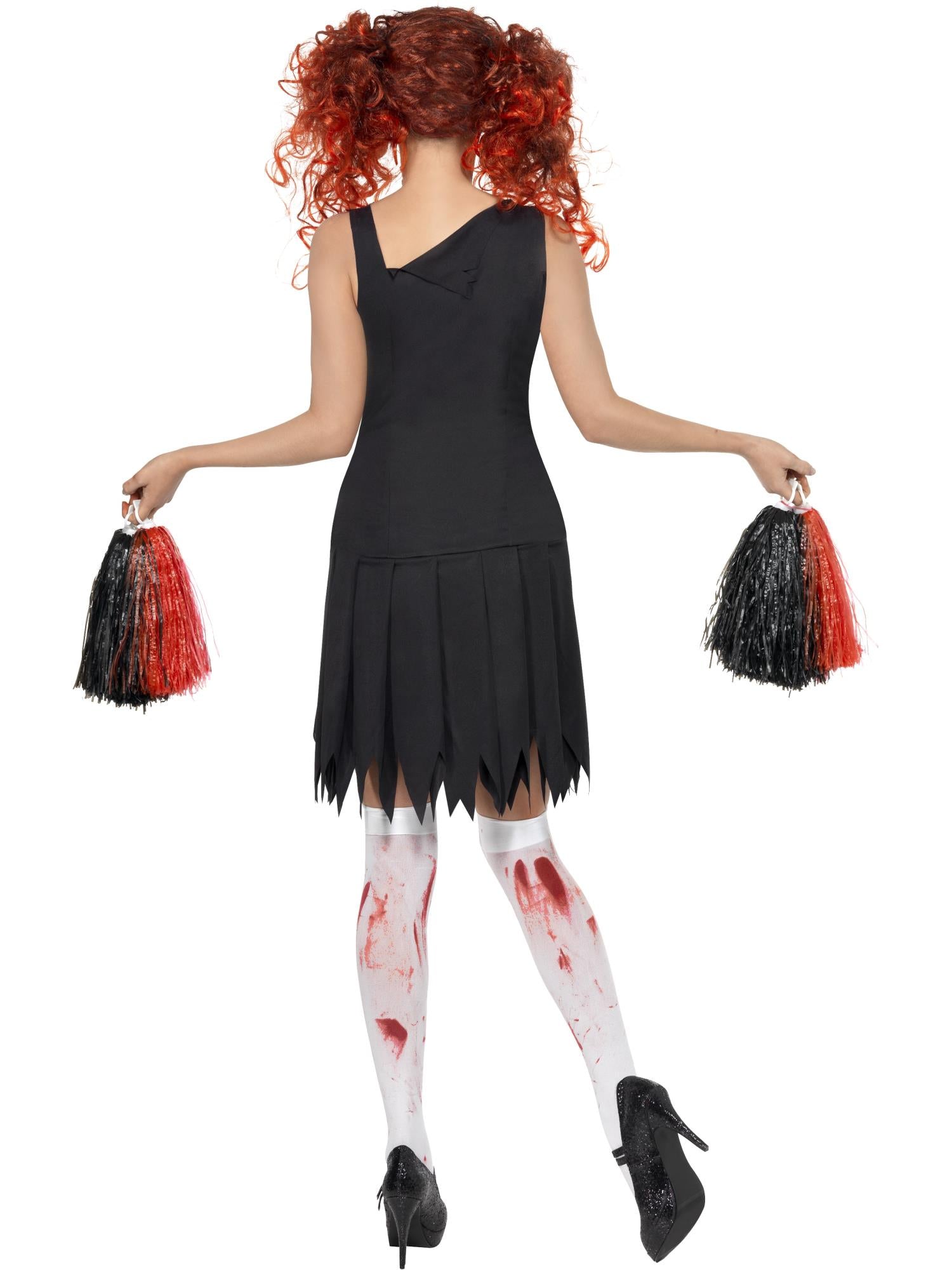 High School Horror-cheerleaderkostuum, rood en zwart