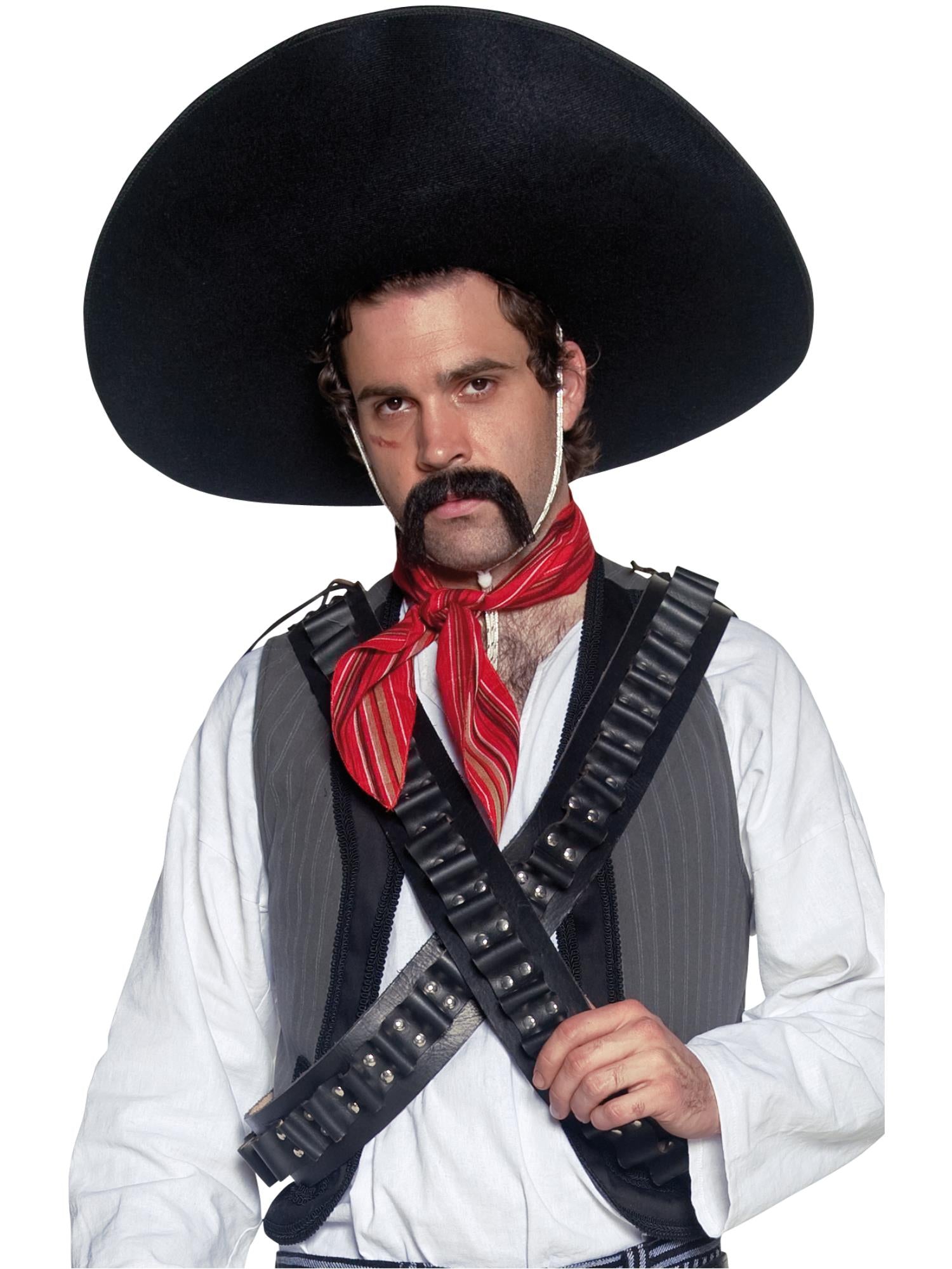 Authentic Mexican Bandit Sombrero, Black
