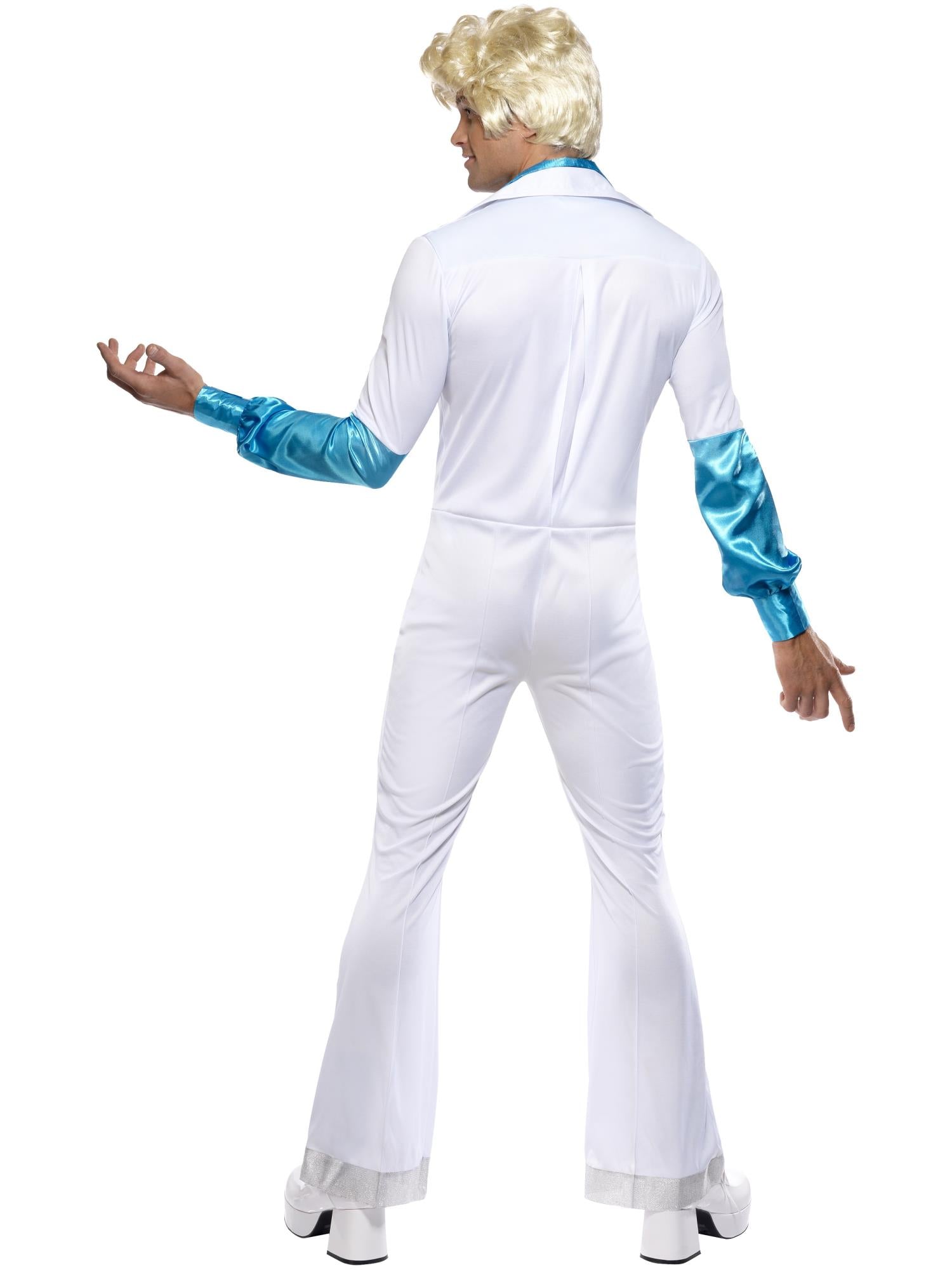 Disco-Man-Kostüm, Einteiler, weiß