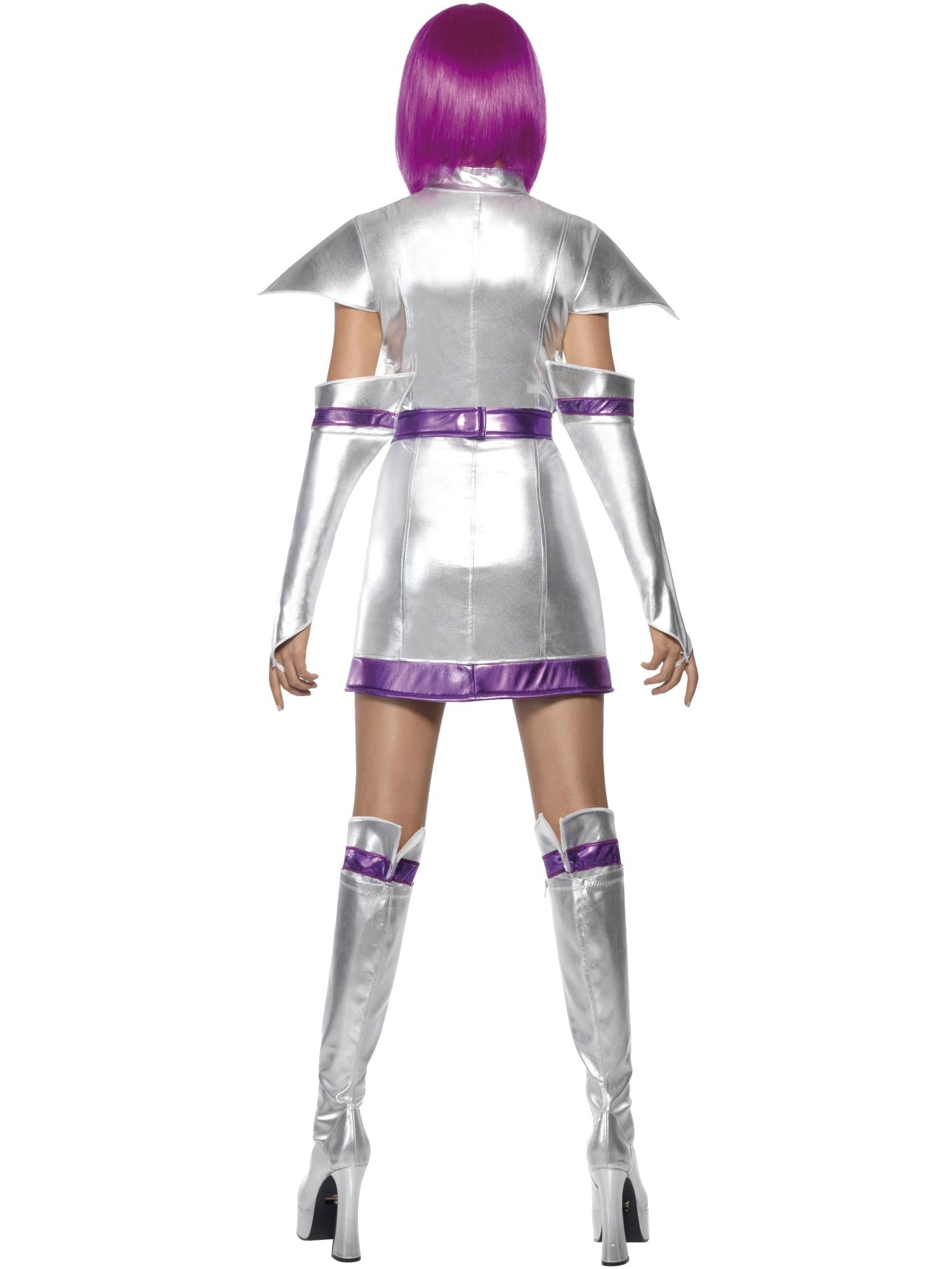 Fever Space Cadet Costume, Silver Metallic