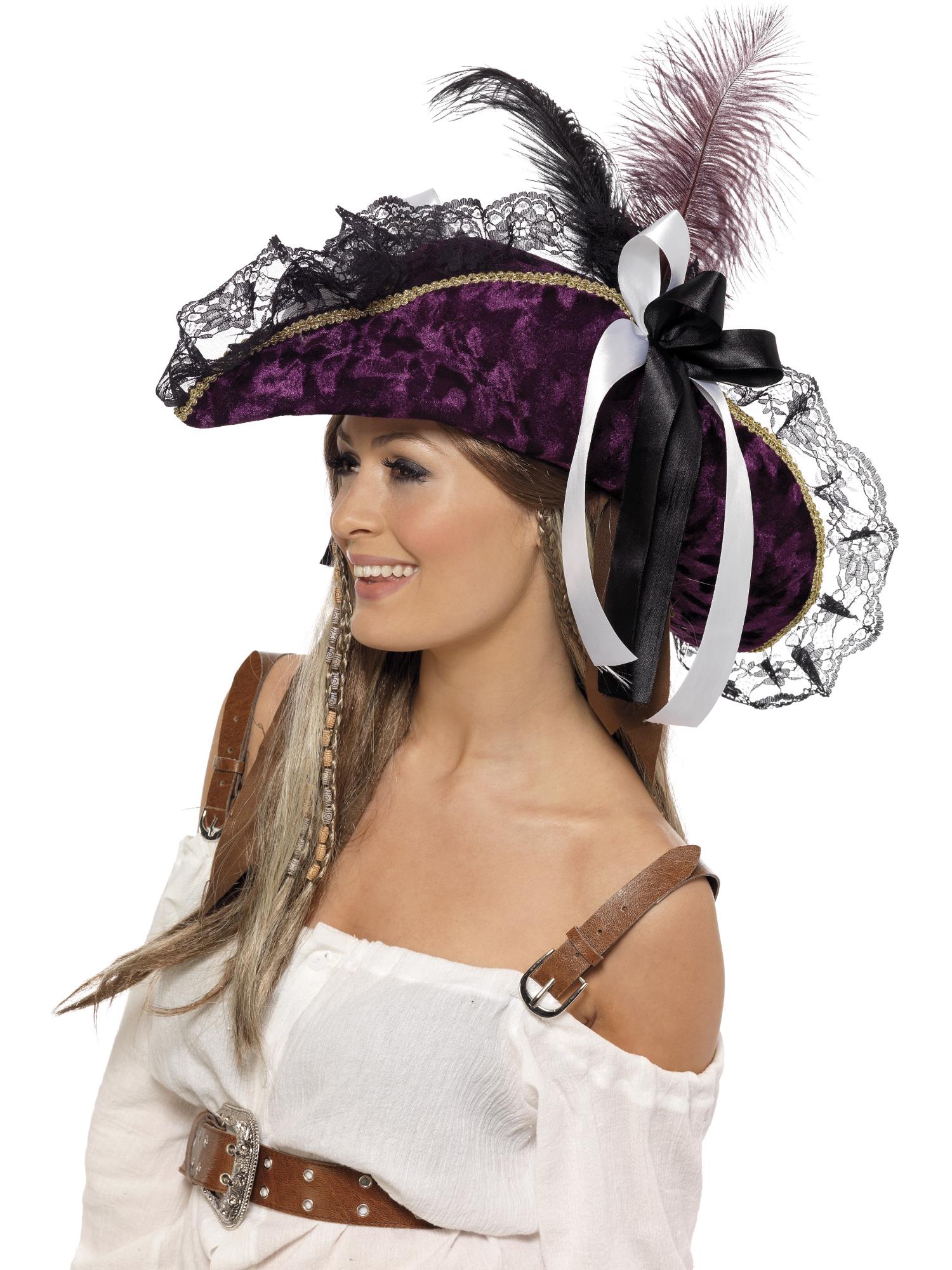 Fever Marauding Pirate Hat, Purple