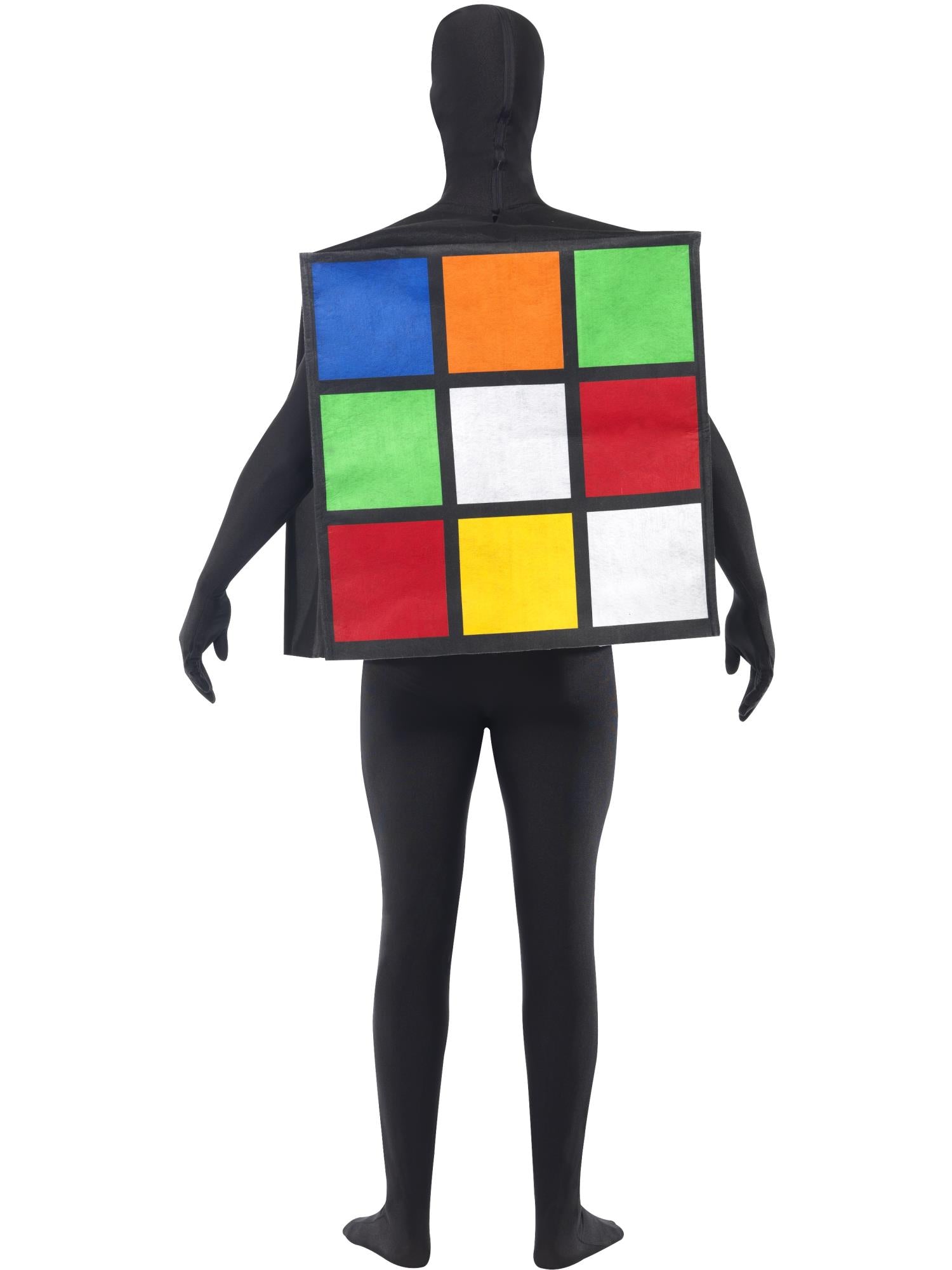 Rubik's Cube Unisex Costume, Multi-Coloured