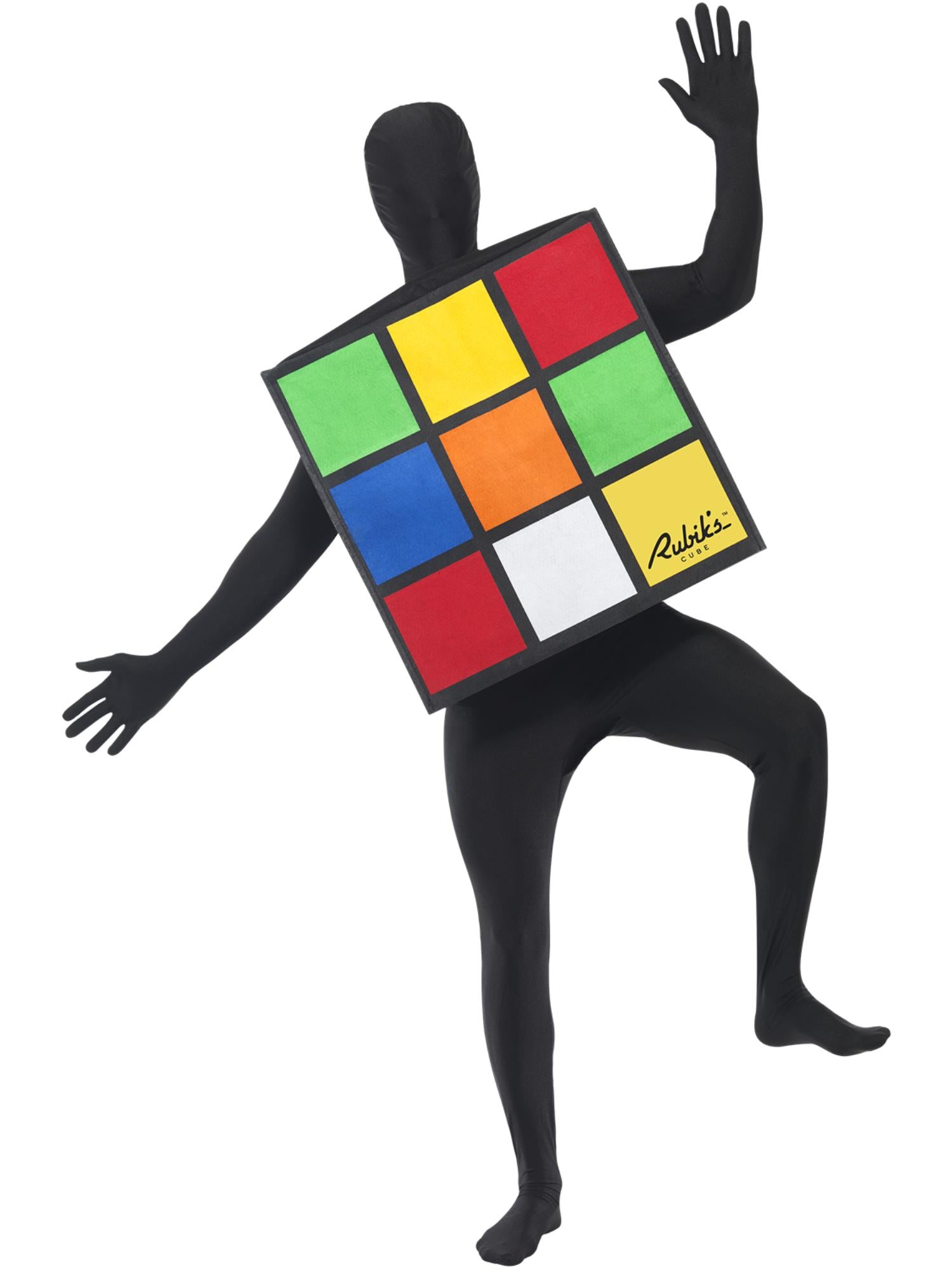 Rubik's Cube Unisex Costume, Multi-Coloured