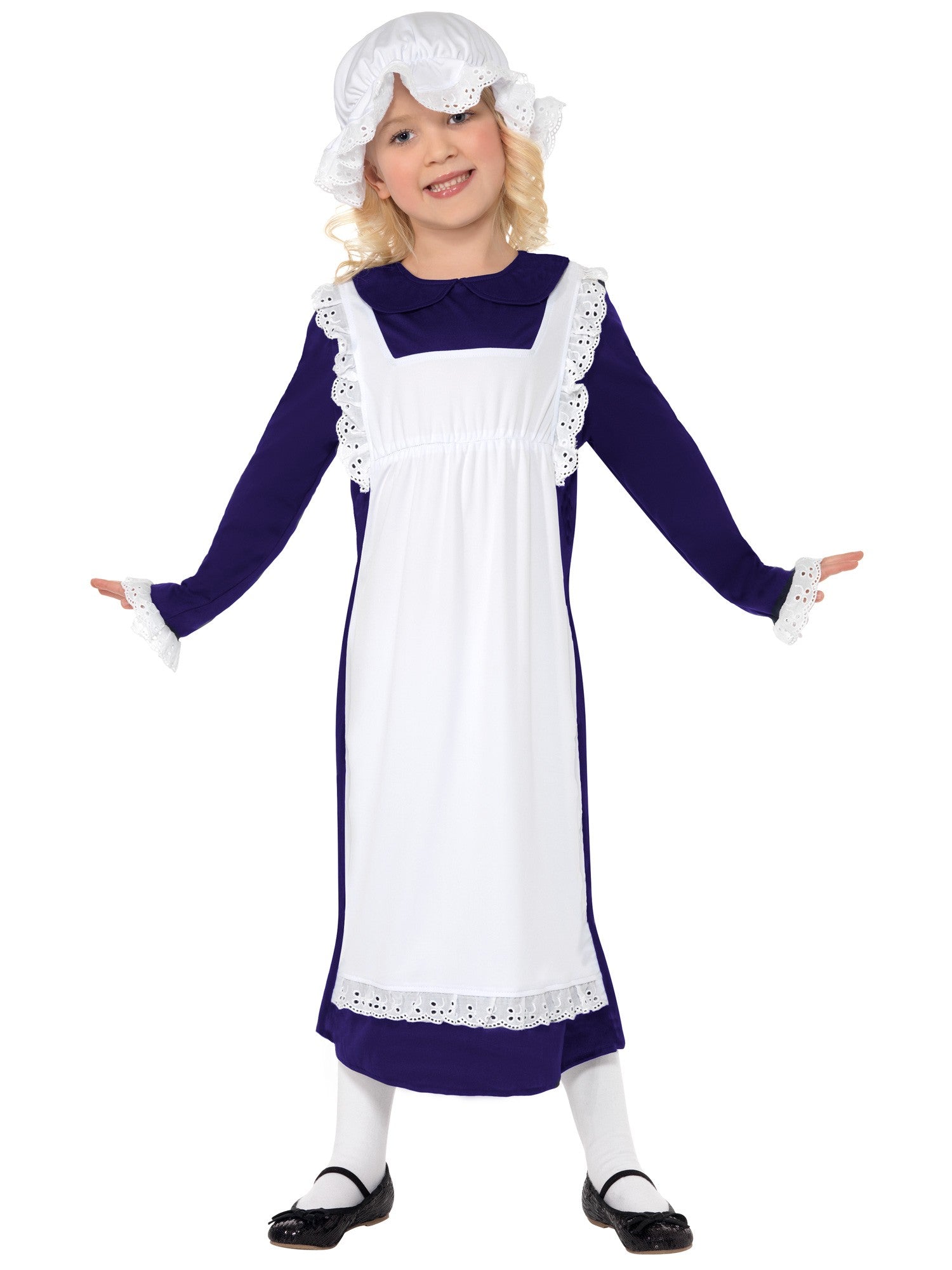 Victorian Poor Girl Costume, White