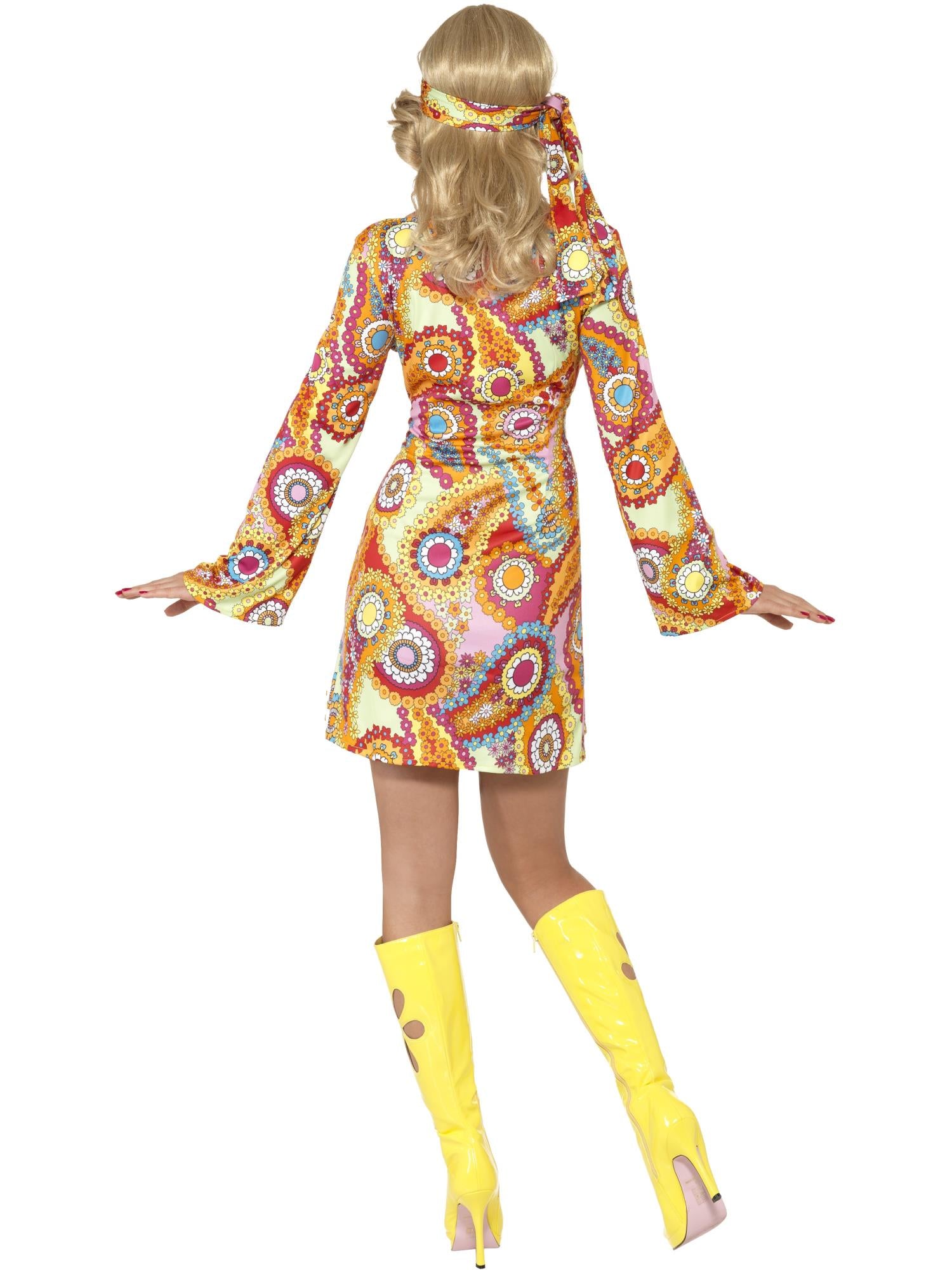 60s Hippy Costume, Multi-Coloured